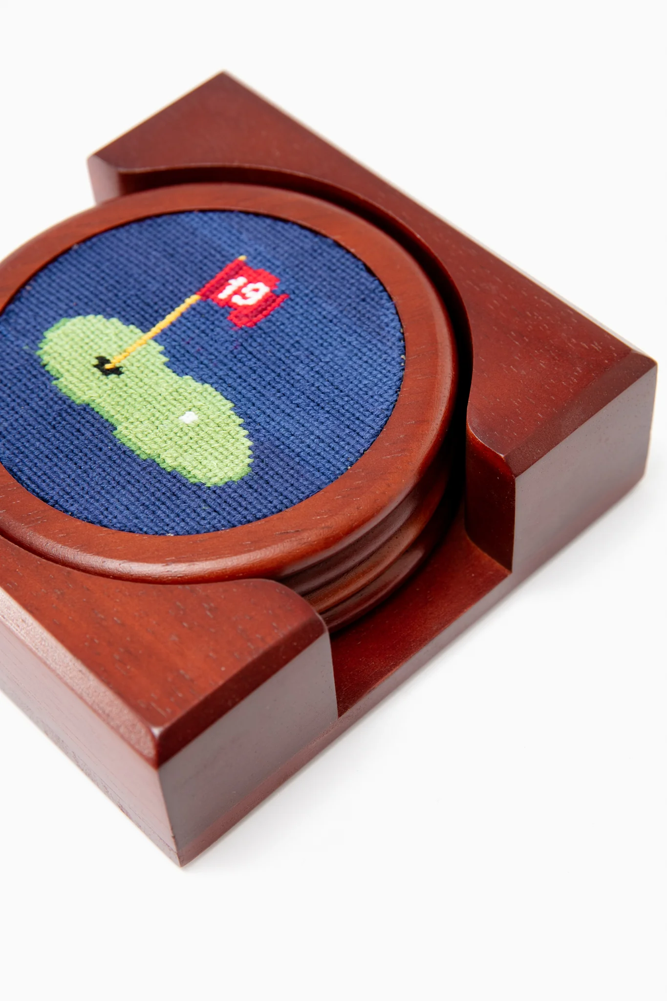 19th Hole Needlepoint Coaster Set - Image 2