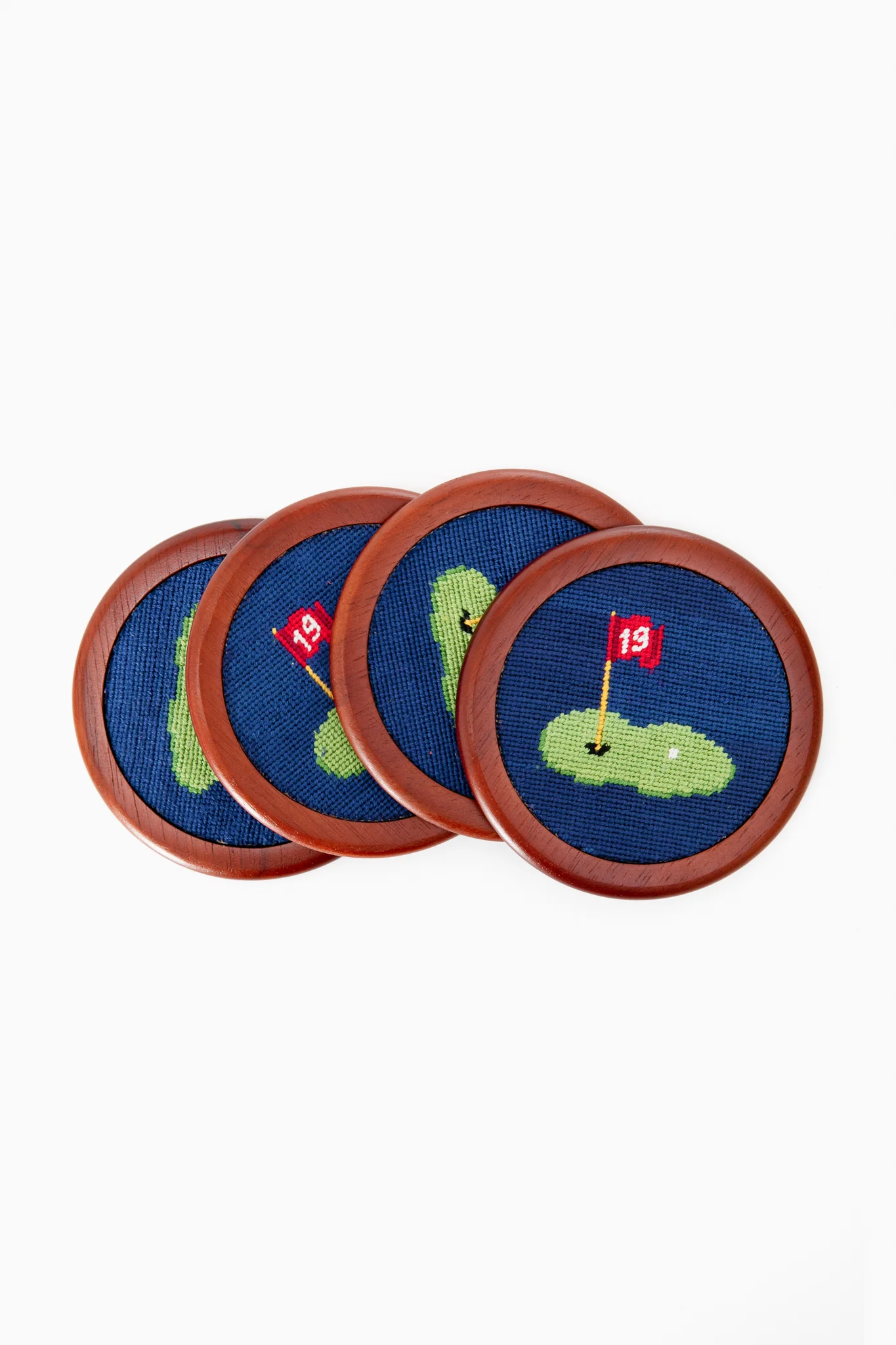 19th Hole Needlepoint Coaster Set - Image 3