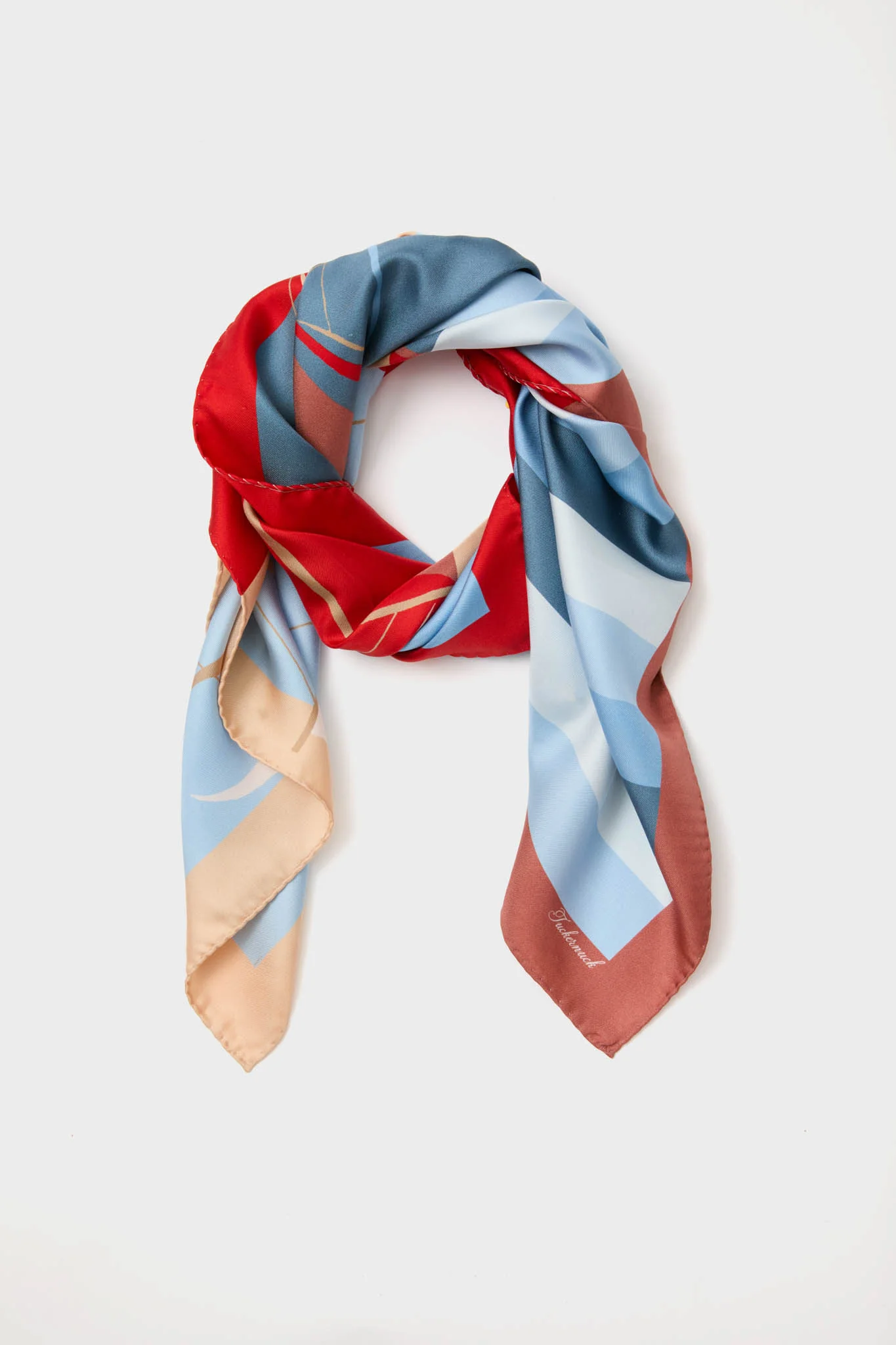 80s Sailboats Medium Silk Scarf - Image 6