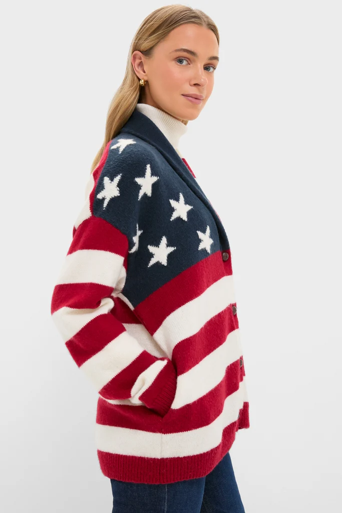 American Flag Lindsey Cardigan - Image 5