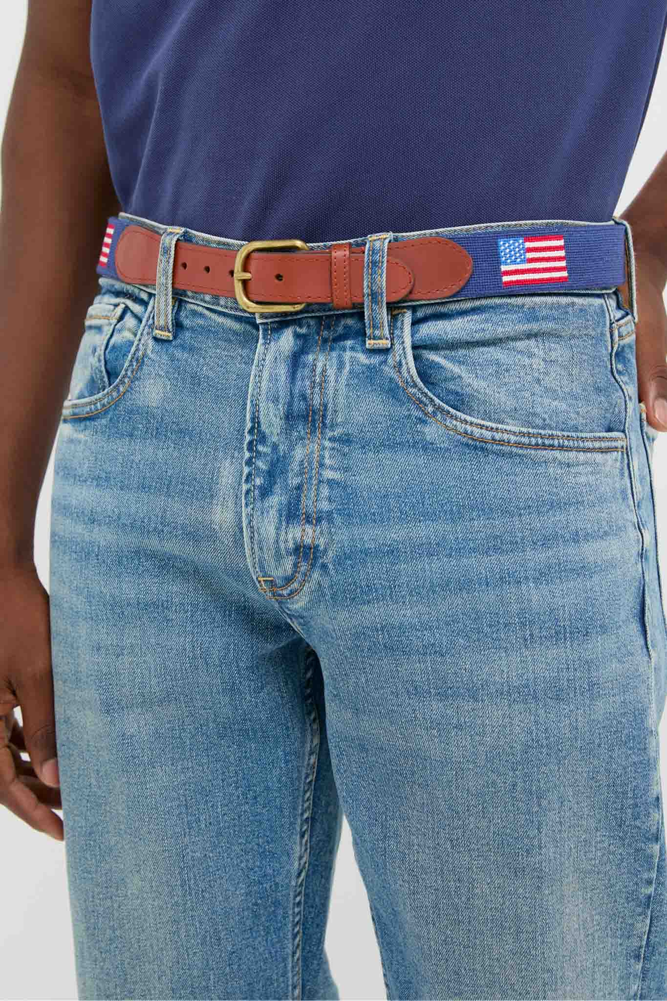 American Flag Needlepoint Belt - Image 2