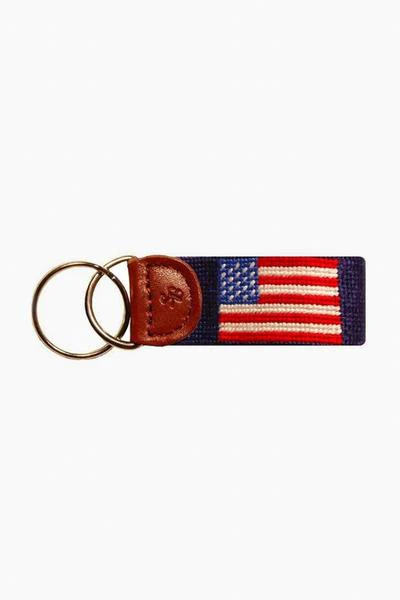 American Flag Needlepoint Key Fob - Image 2