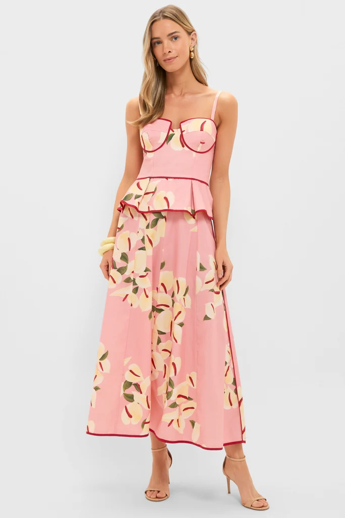 Anthurium Print Maxi Skirt - Image 6