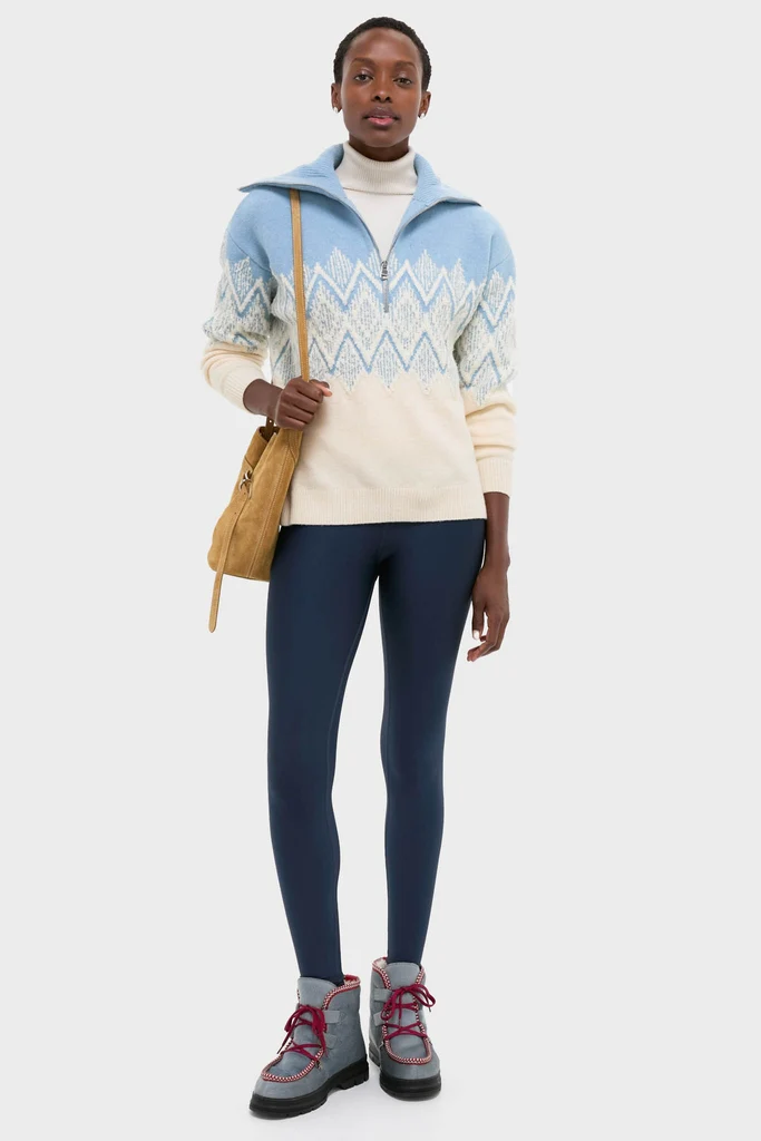 Ashley Blue Hedda Fairisle Half Zip - Image 6