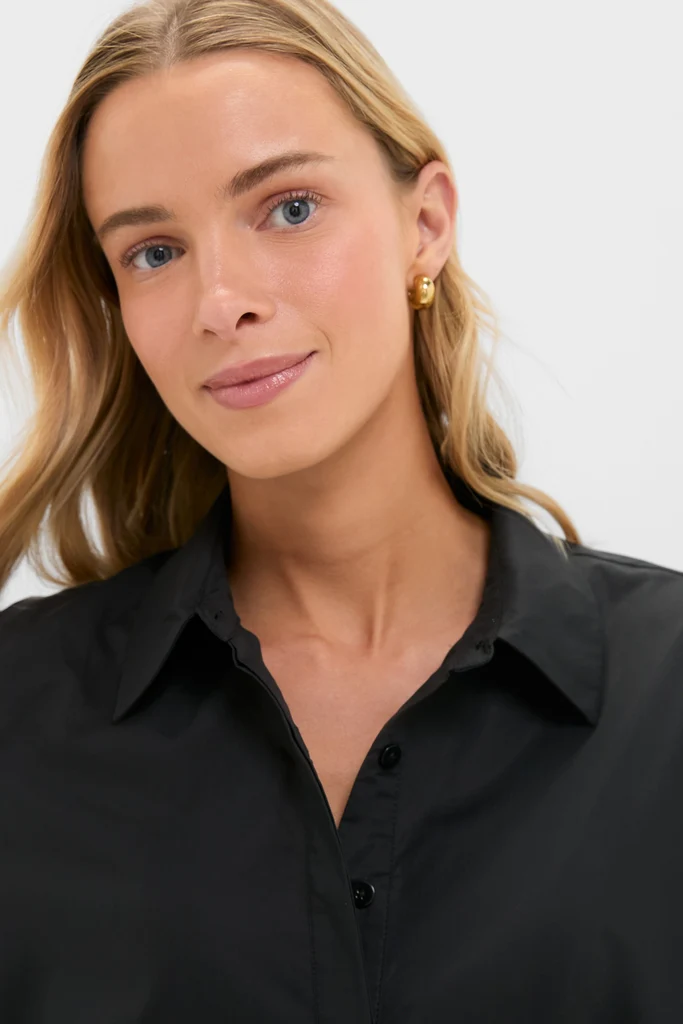 Black Cotton Adams Shirt - Image 5