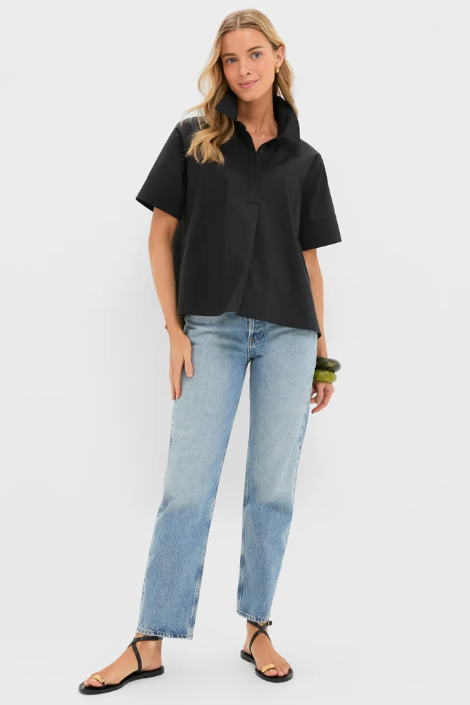 Black Cotton Adams Shirt - Image 6