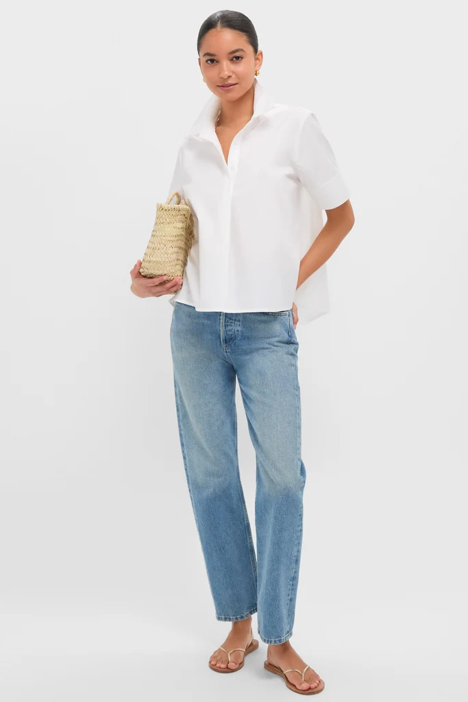 White Cotton Adams Shirt - Image 2