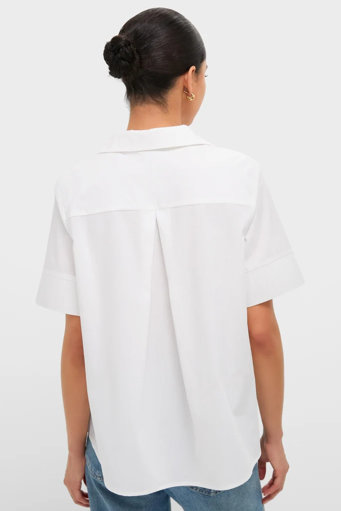White Cotton Adams Shirt - Image 4