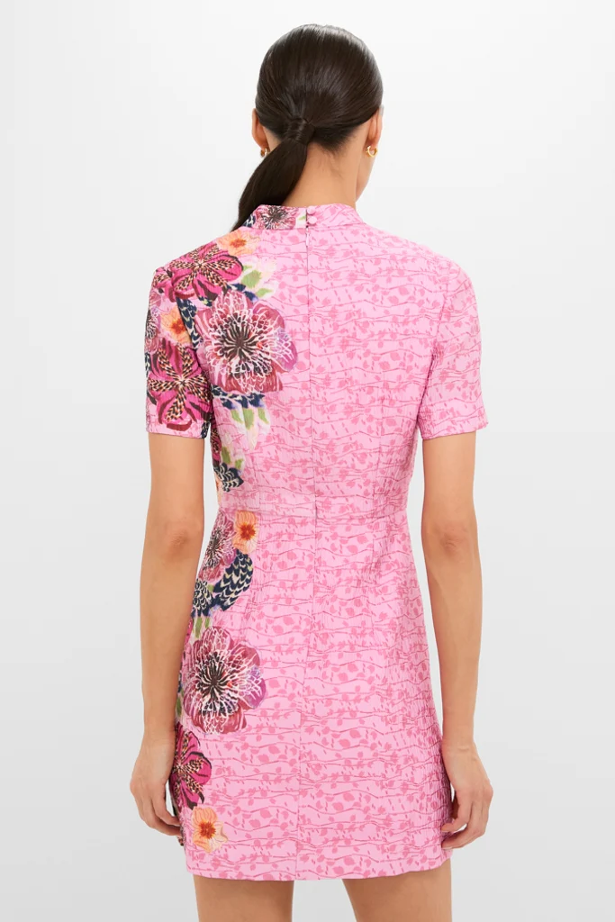 Bamboo Bloom Draped Mini Dress - Image 4