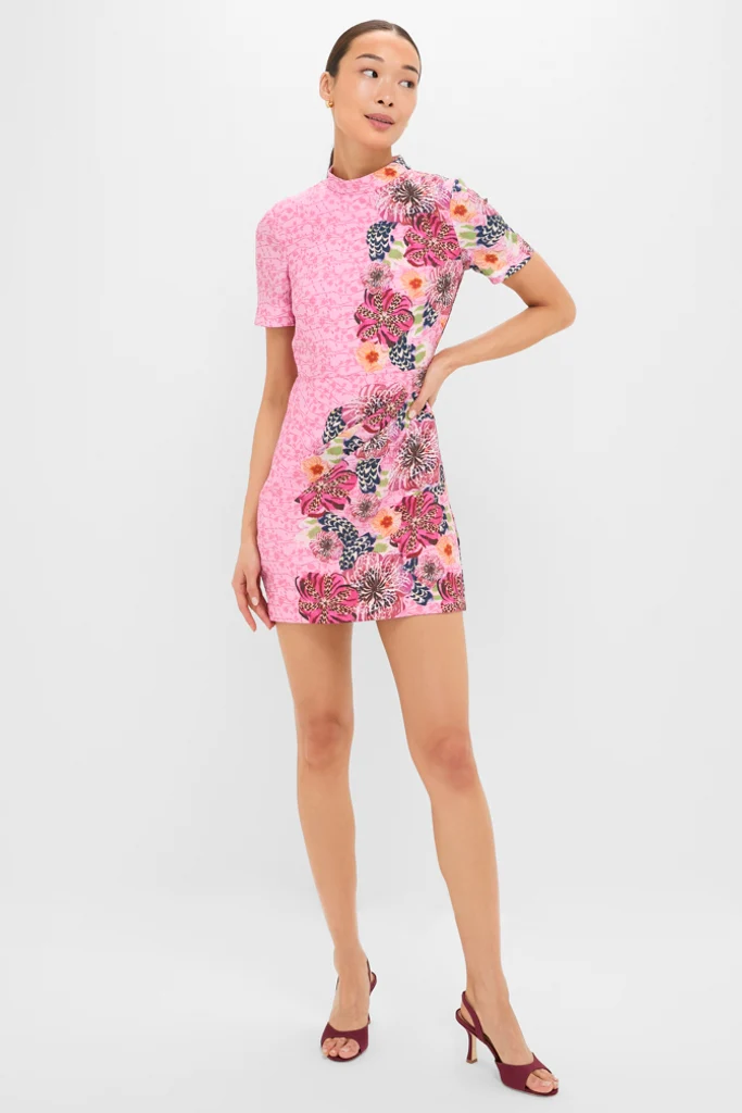 Bamboo Bloom Draped Mini Dress - Image 6