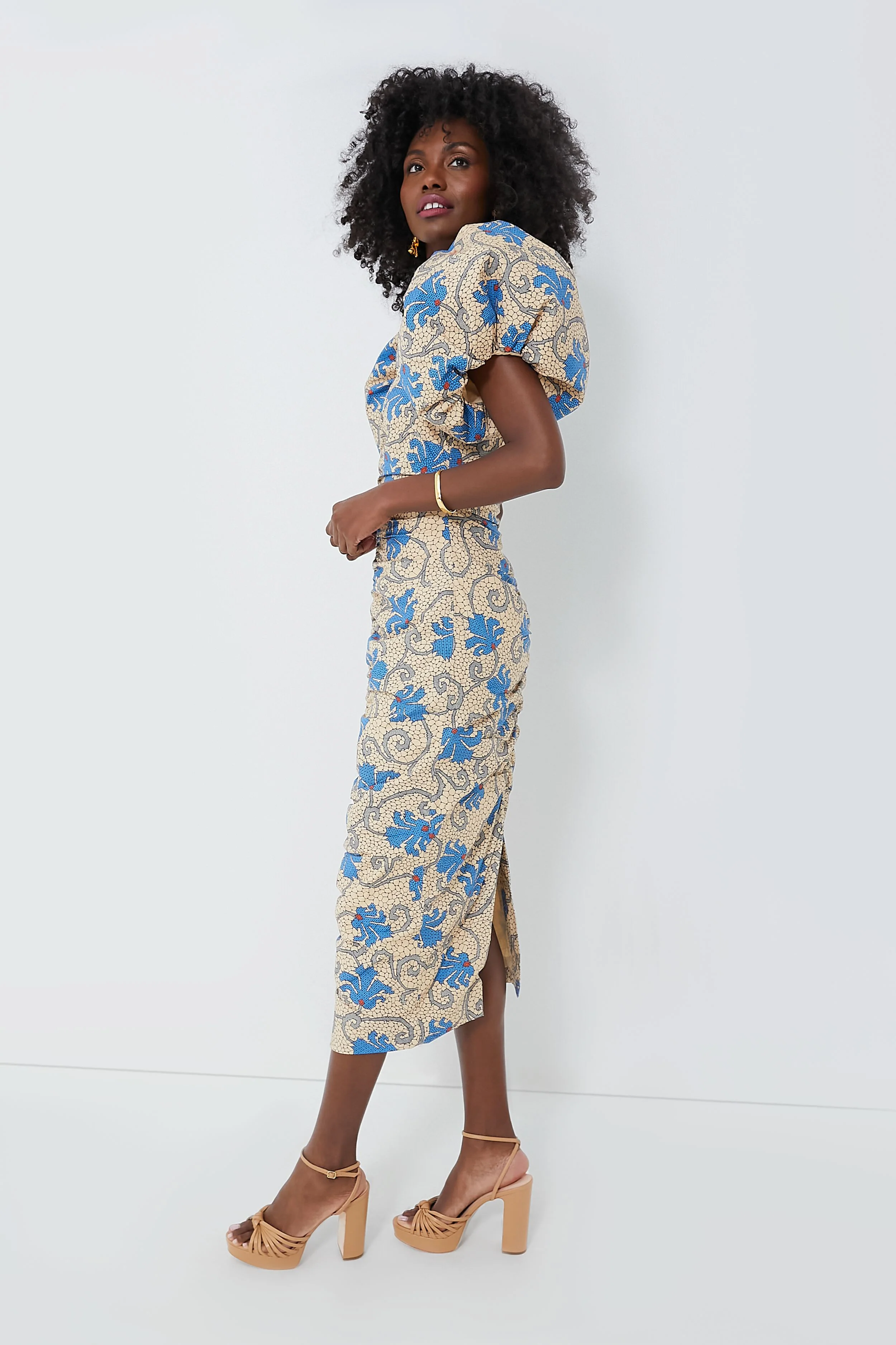 Beige Mosaic Bloom Tessa Dress - Image 3