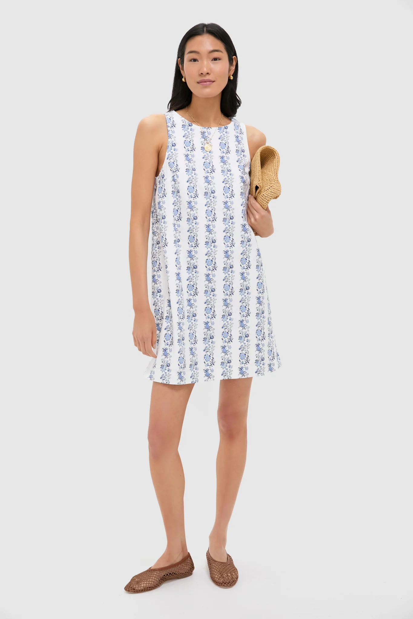Bella Floral White Shift Dress - Image 2