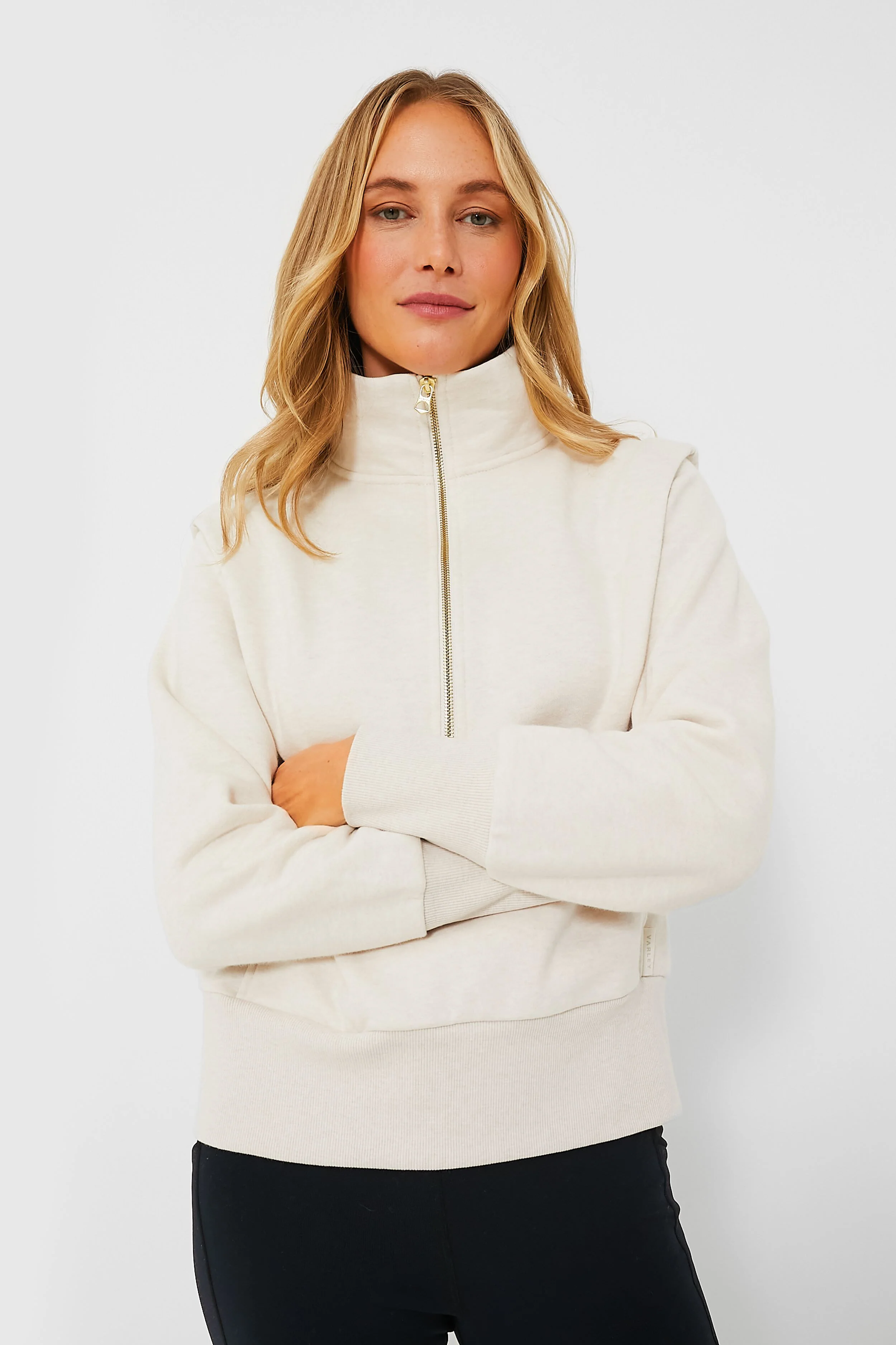 Birch Marl Darah Half Zip Sweat - Image 7