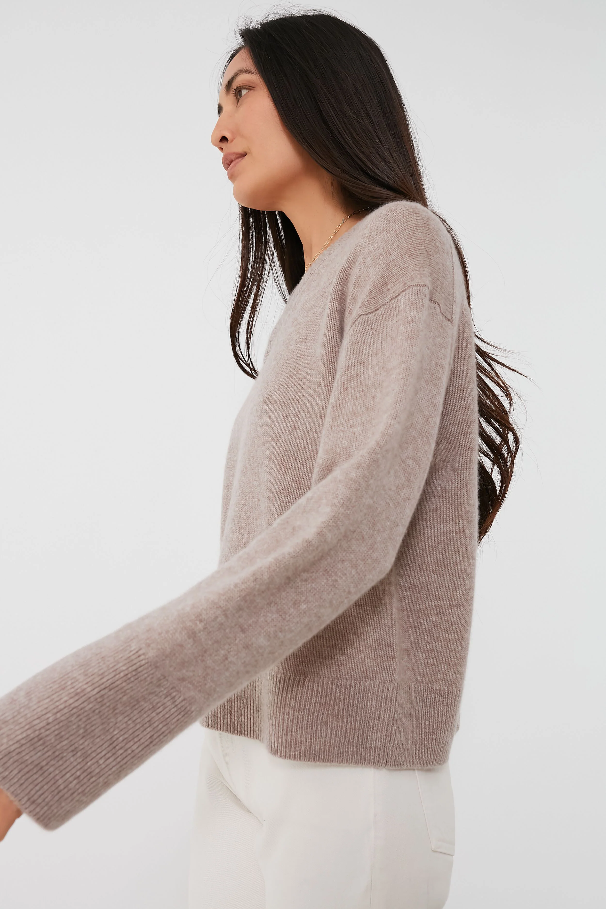Biscotty Cashmere Standard V-Neck Sweater - Image 3