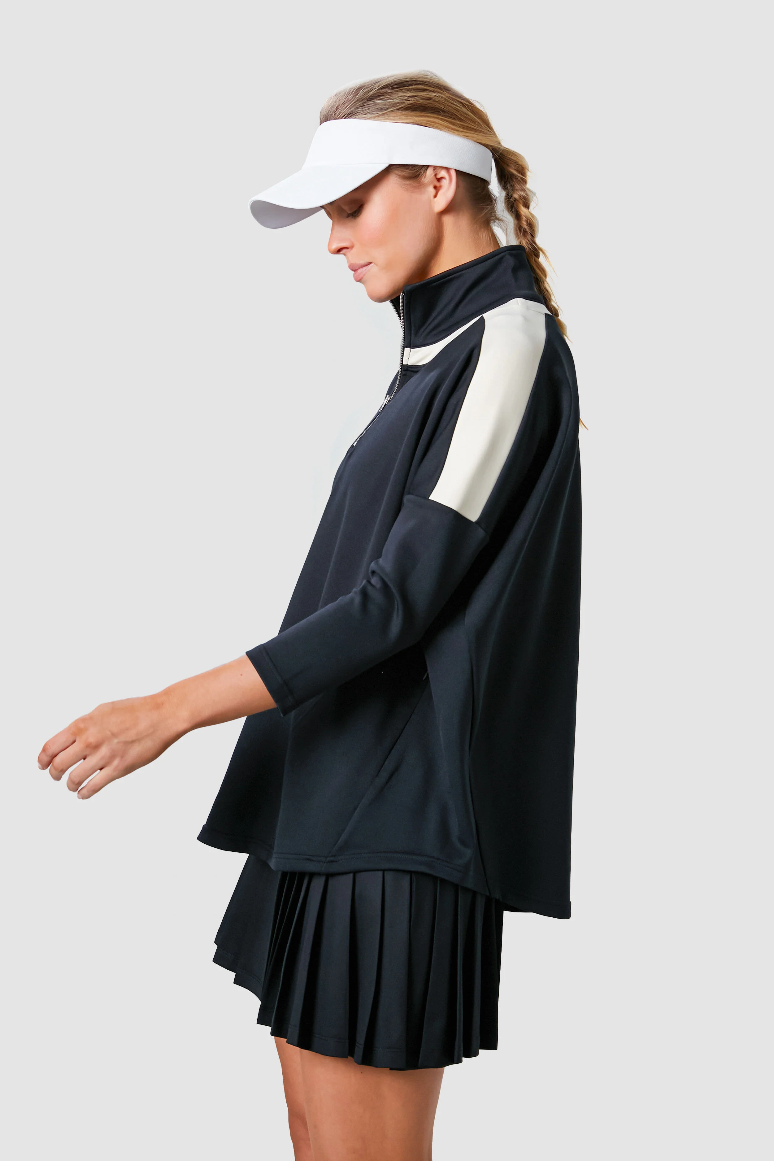 Black and Ivory Amelie Quarter Zip - Image 4