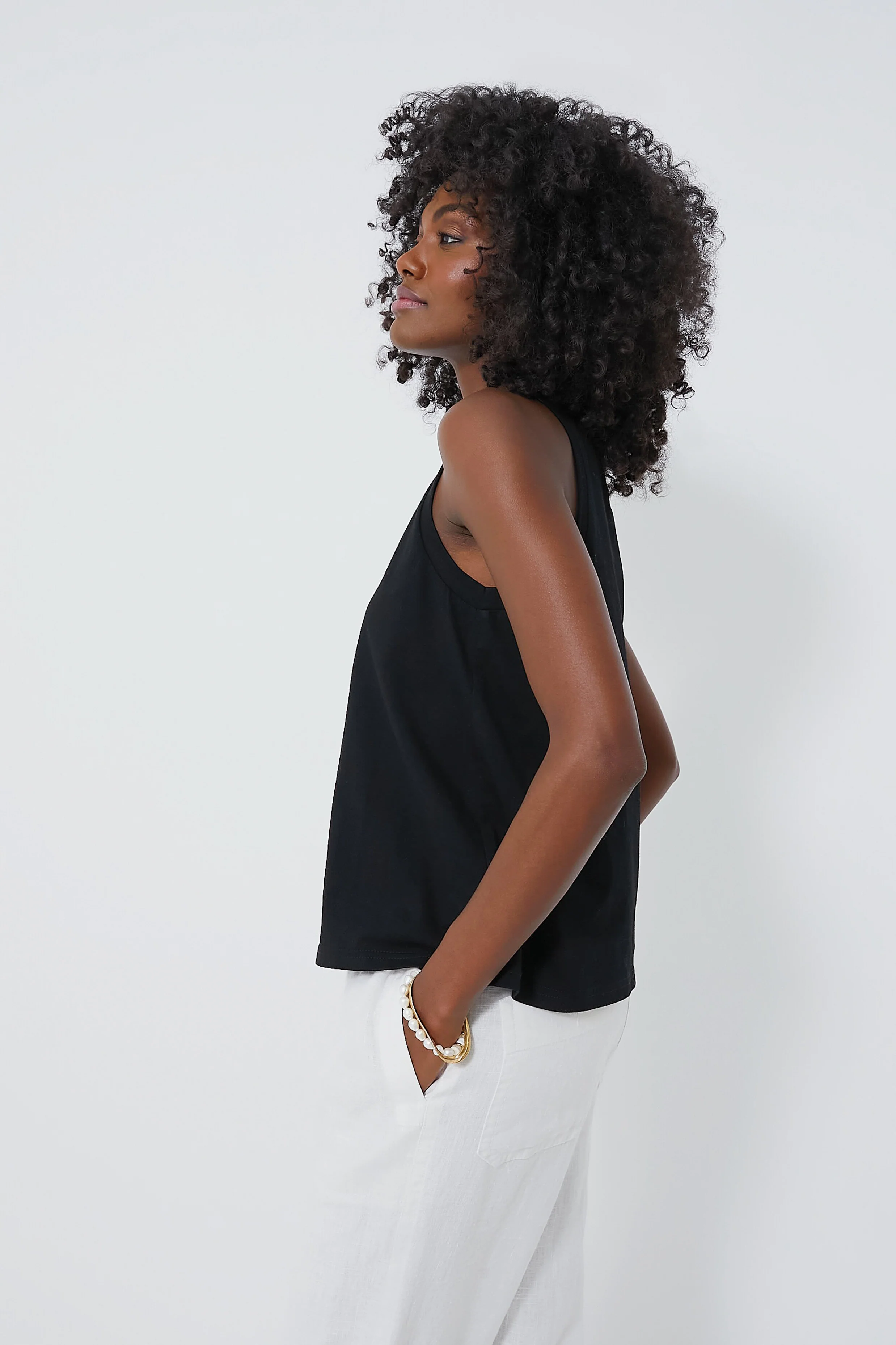 Black Anthos Cotton Tank - Image 4