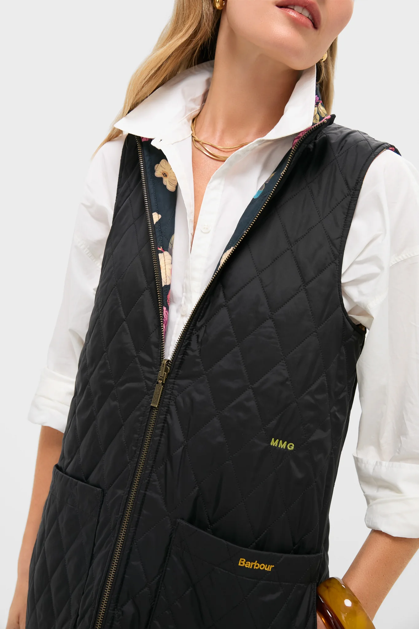 Black Barbour x Tuckernuck Reversible Paisley Vest - Image 10