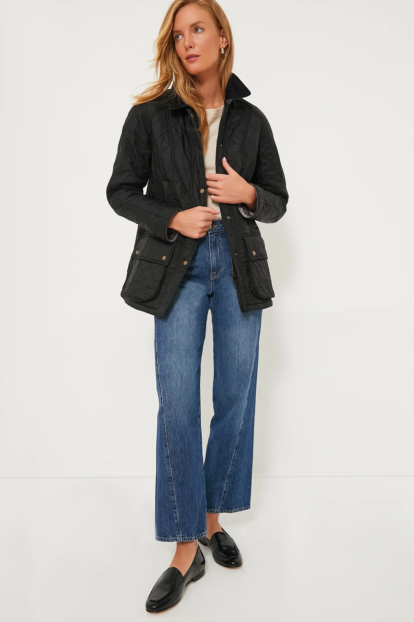 Black Beadnell Polarquilt Jacket - Image 7