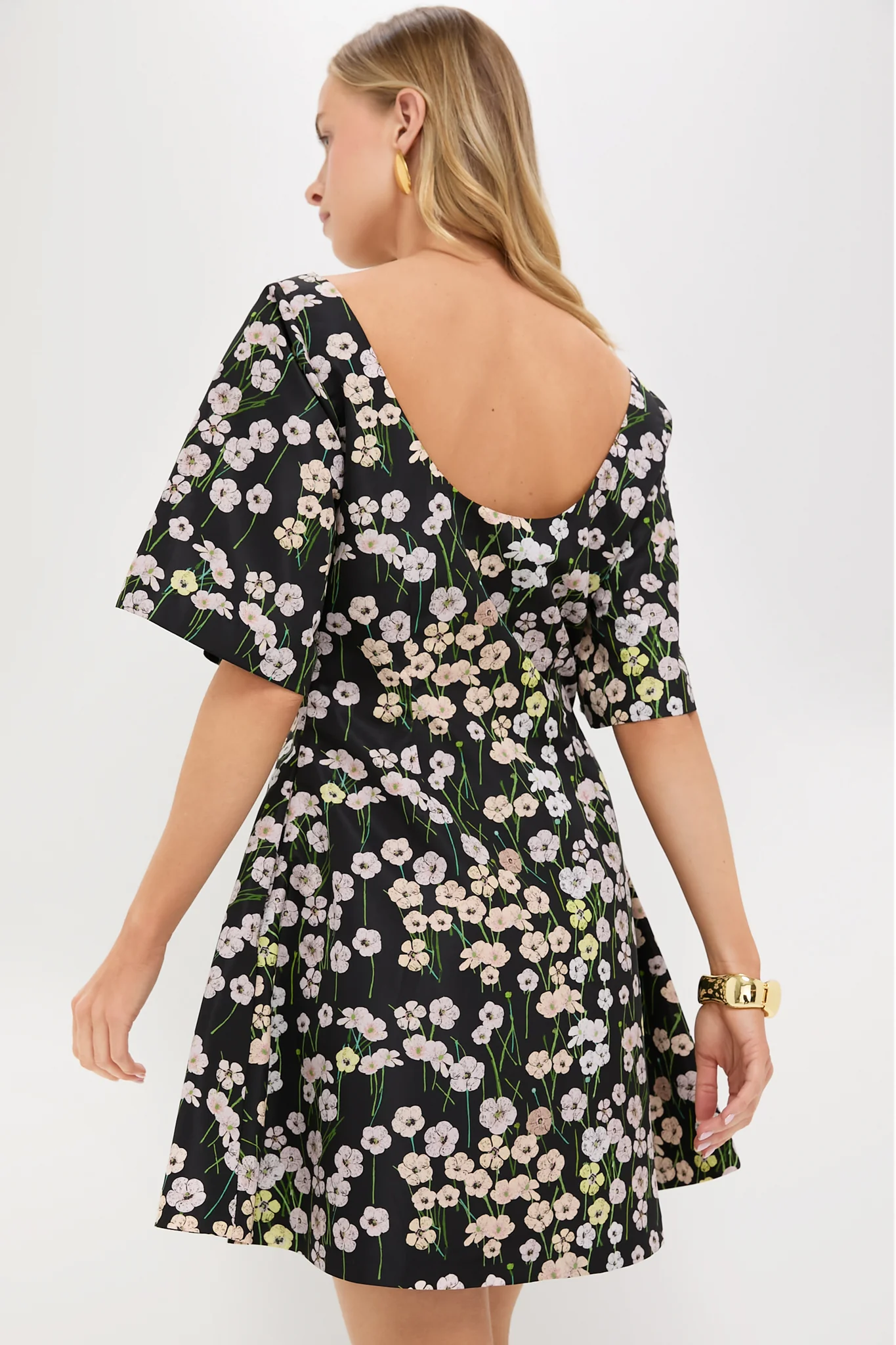 Black Buttercups Short Manou Dress - Image 4