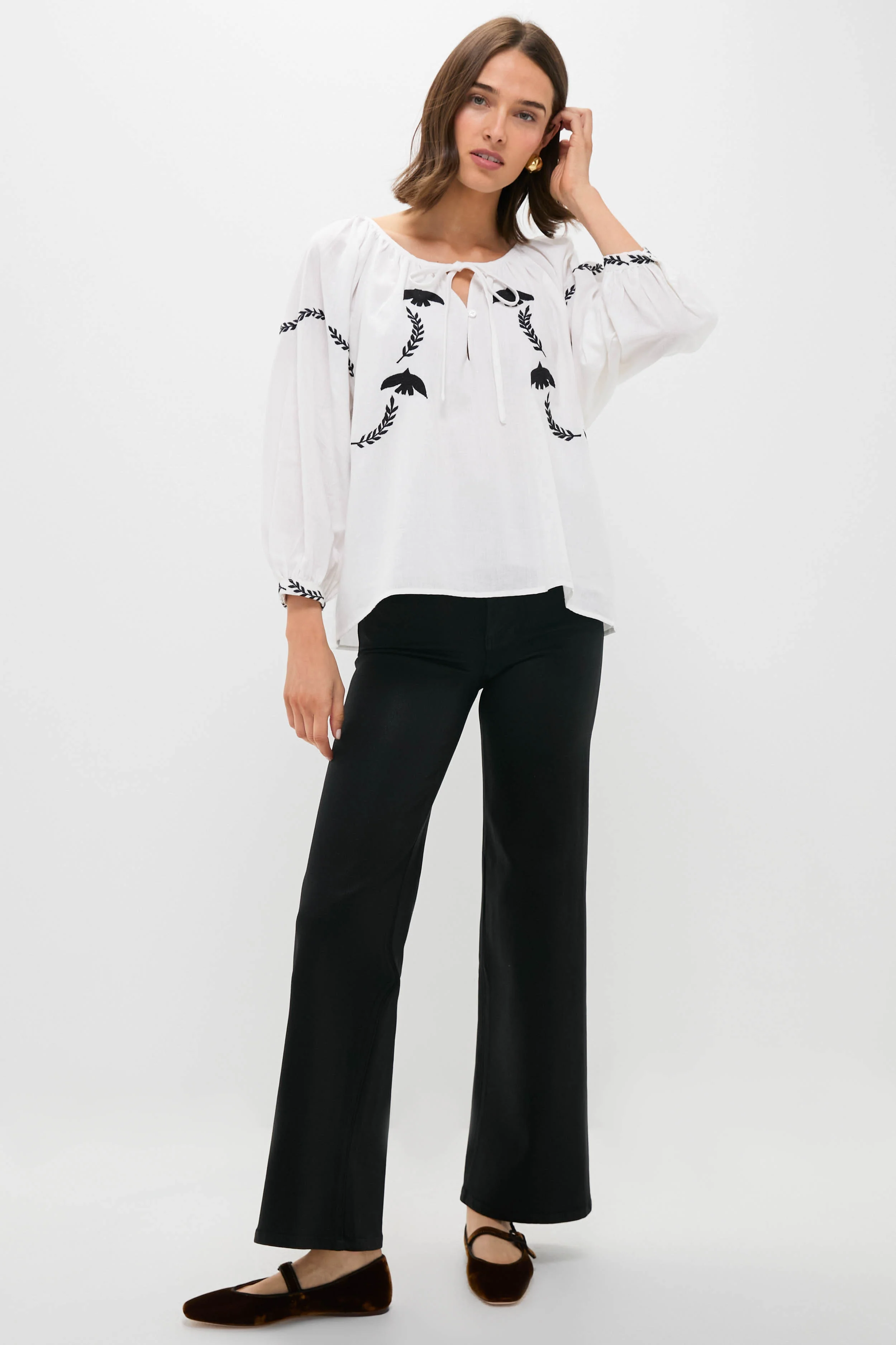 Black Coated Mid Rise Column Jean - Image 5