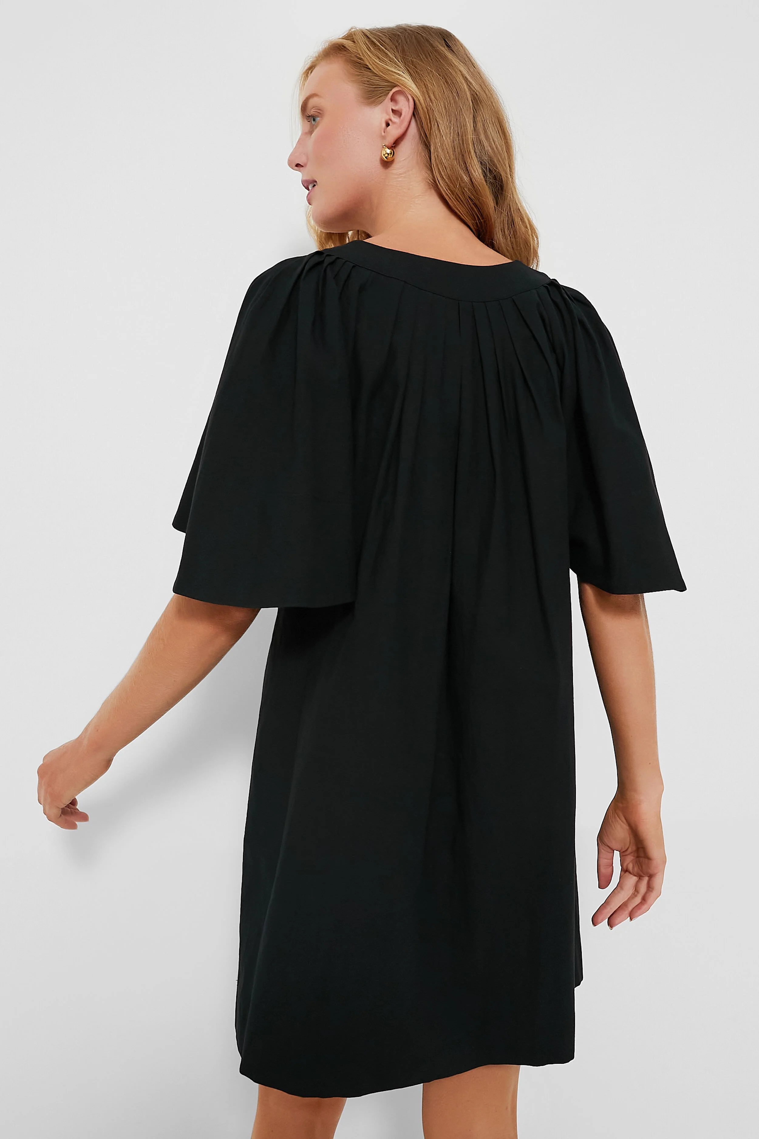 Black Finley Flutter Sleeve Dress - Image 4