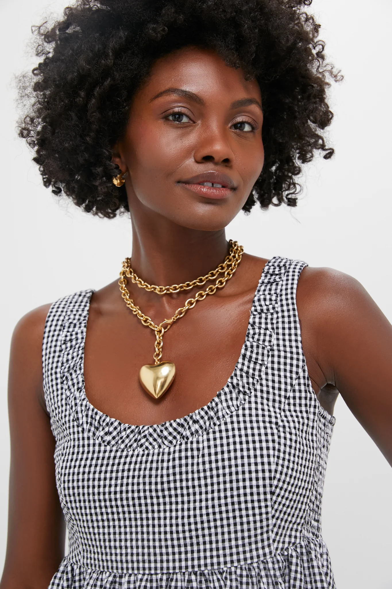 Black Gingham Seersucker Raven Bubble Top - Image 5