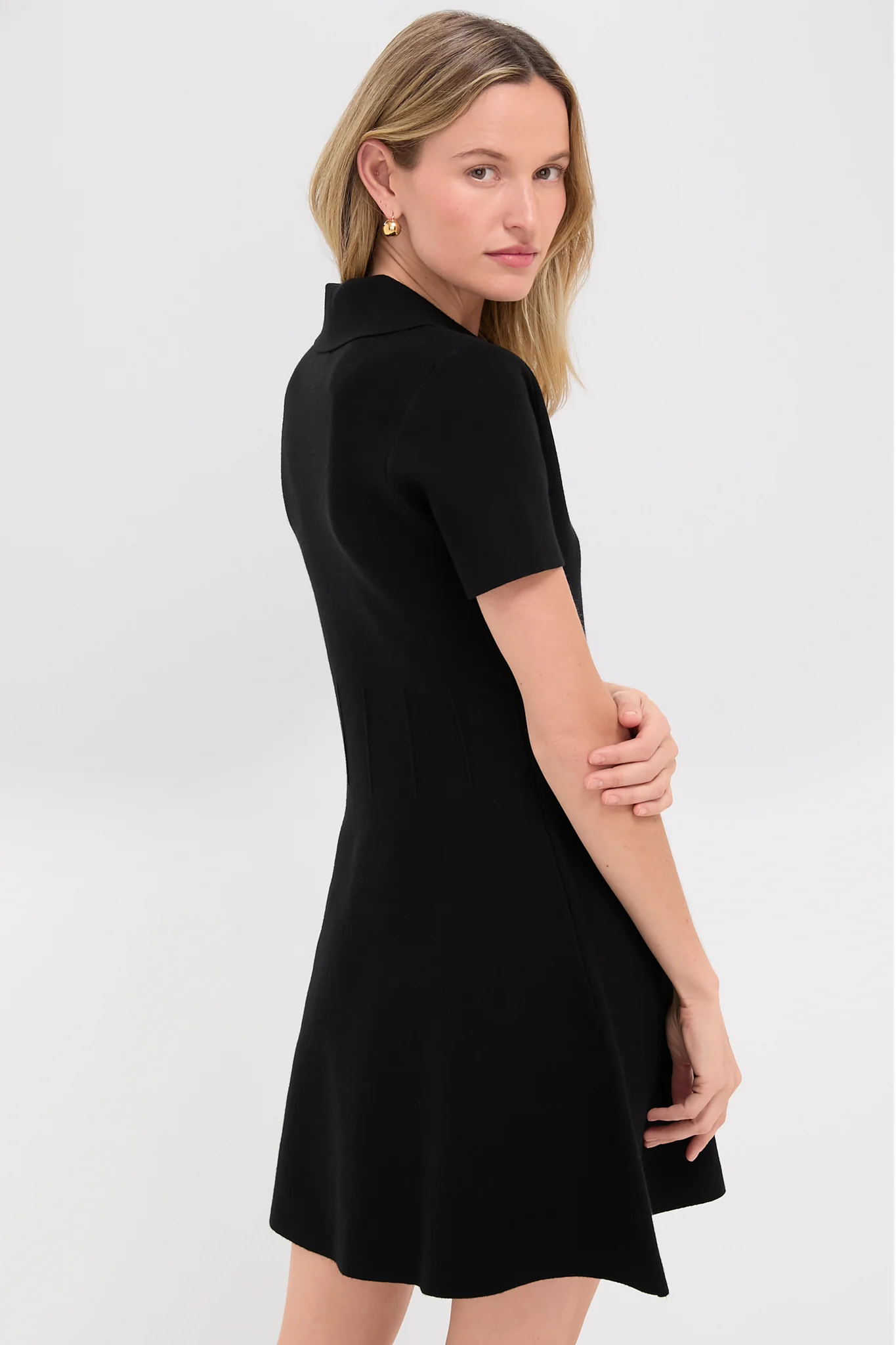Black Knit Renata Polo Dress - Image 4
