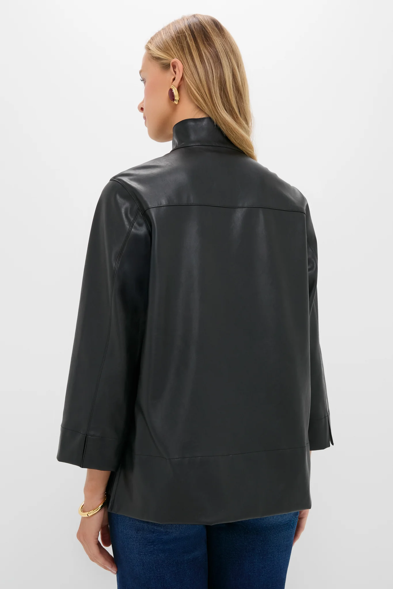 Black Leather Margot Top - Image 4