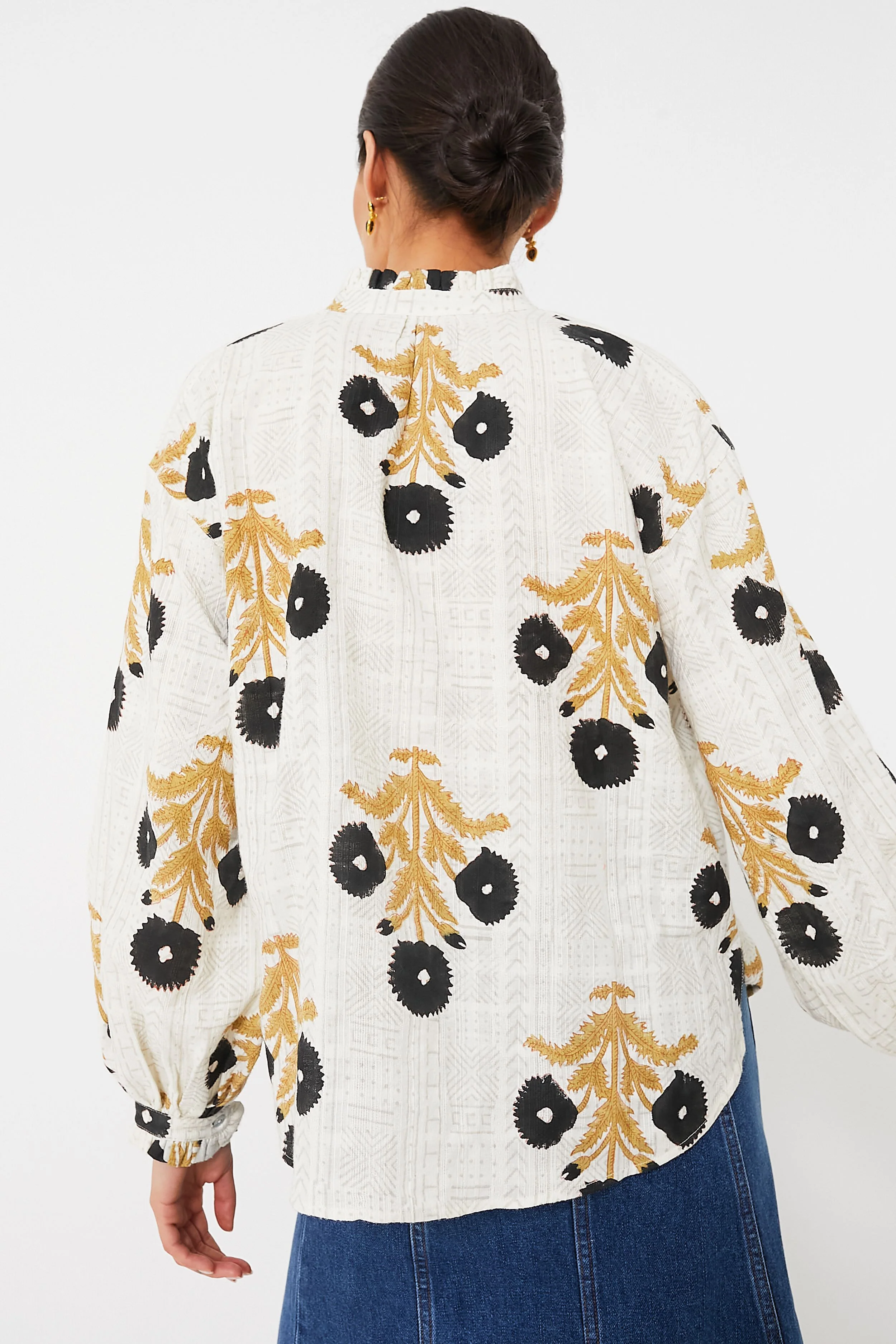 Black Noir Triple Bloom Blouse - Image 4