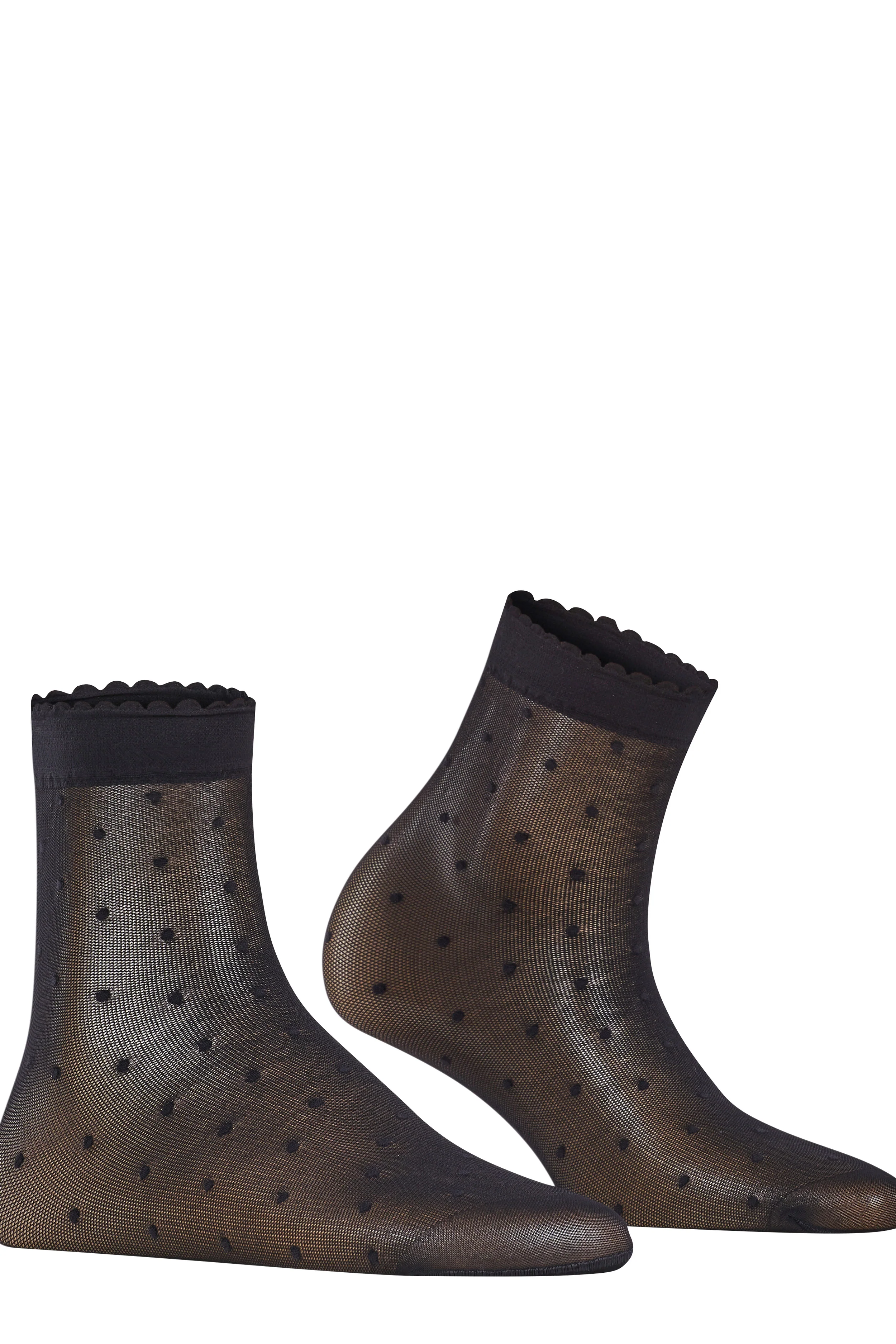 Black Sheer Polka Dot Socks - Image 5