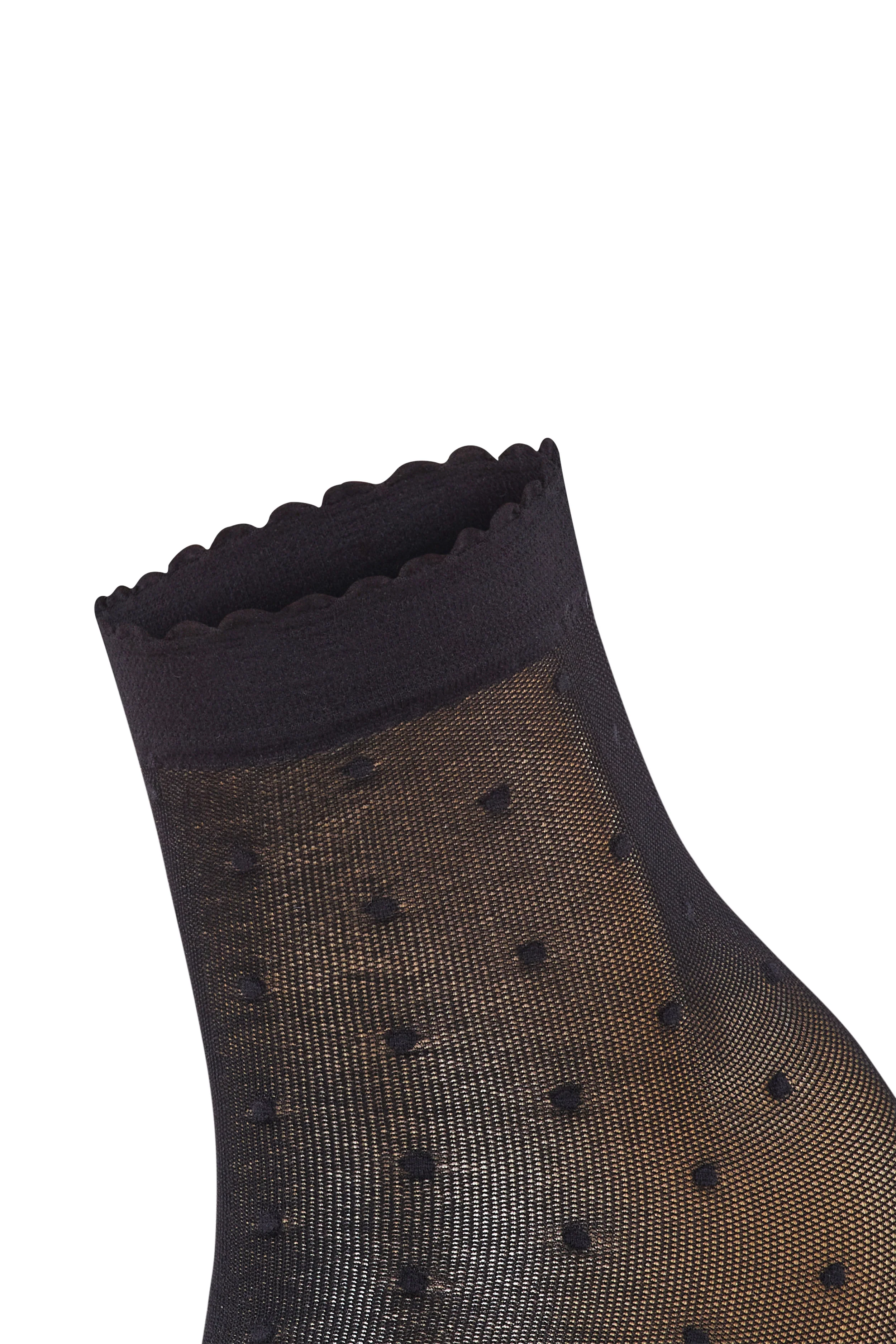 Black Sheer Polka Dot Socks - Image 6