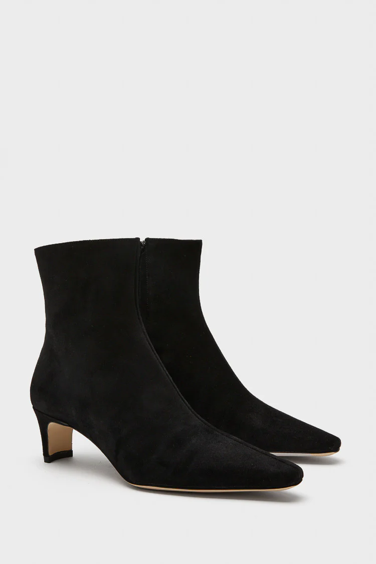 Black Suede Wally Ankle Boot - Image 4