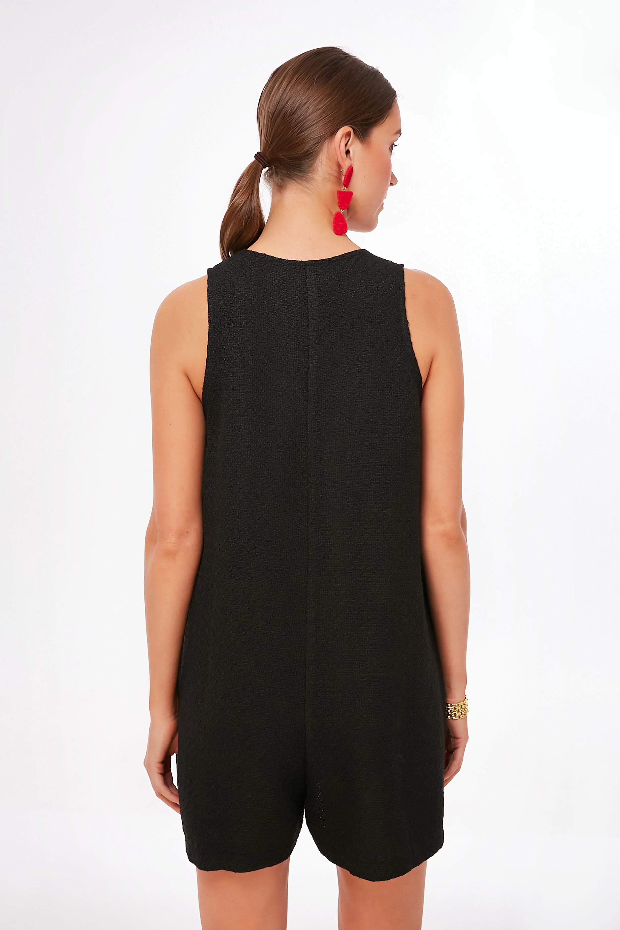 Black Textured Myla Romper - Image 4