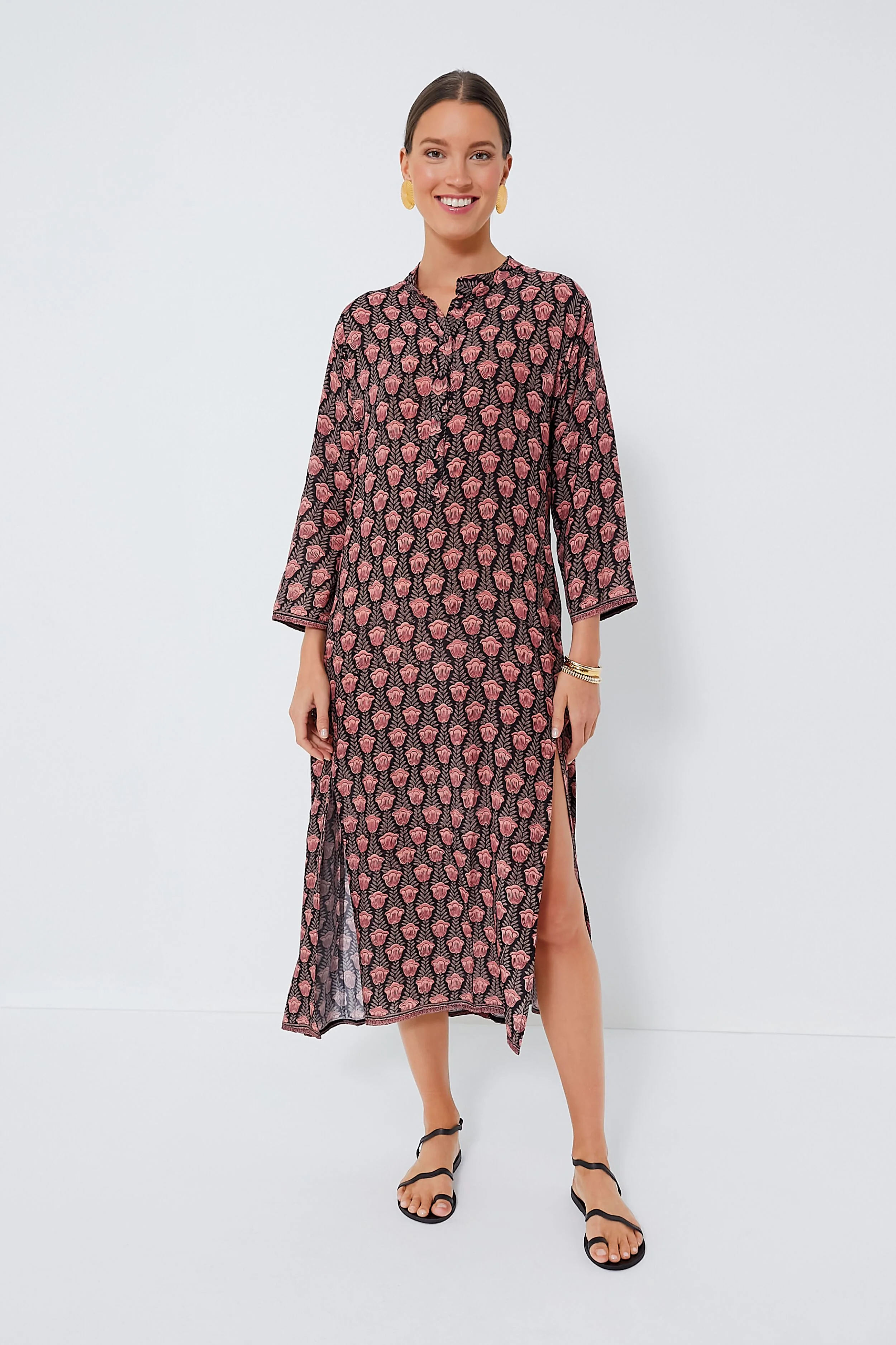Black Tulip Print Kamari Block Isobel Dress - Image 2