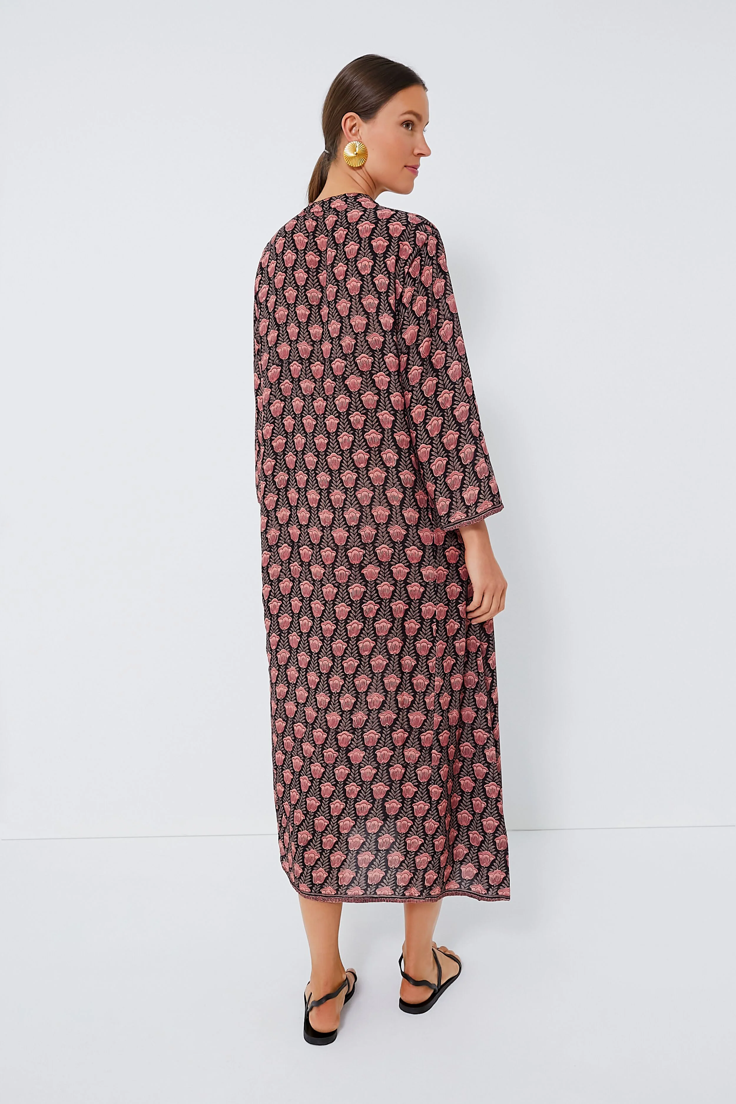 Black Tulip Print Kamari Block Isobel Dress - Image 4