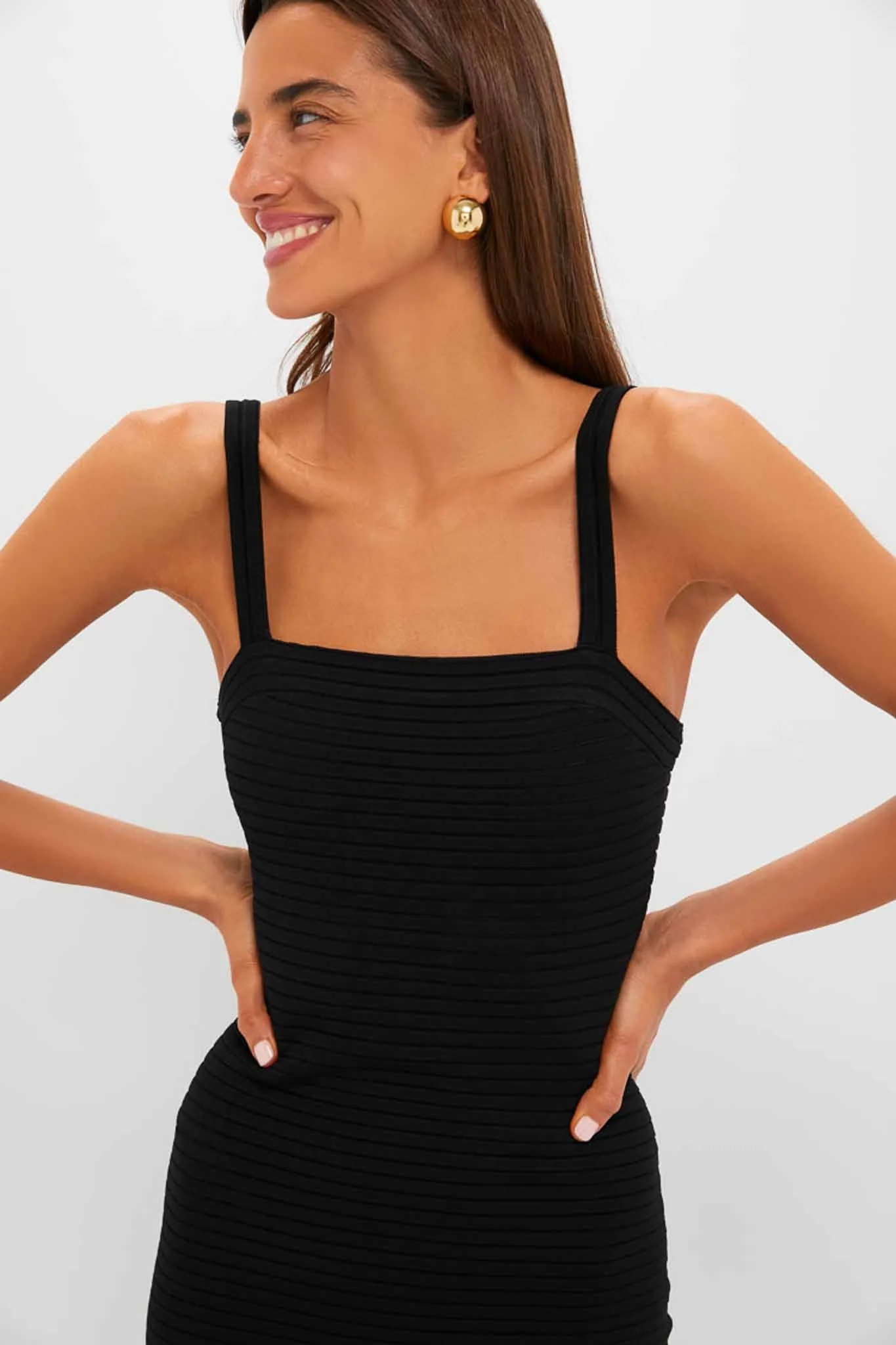 Black Vallarie Midi Dress - Image 5