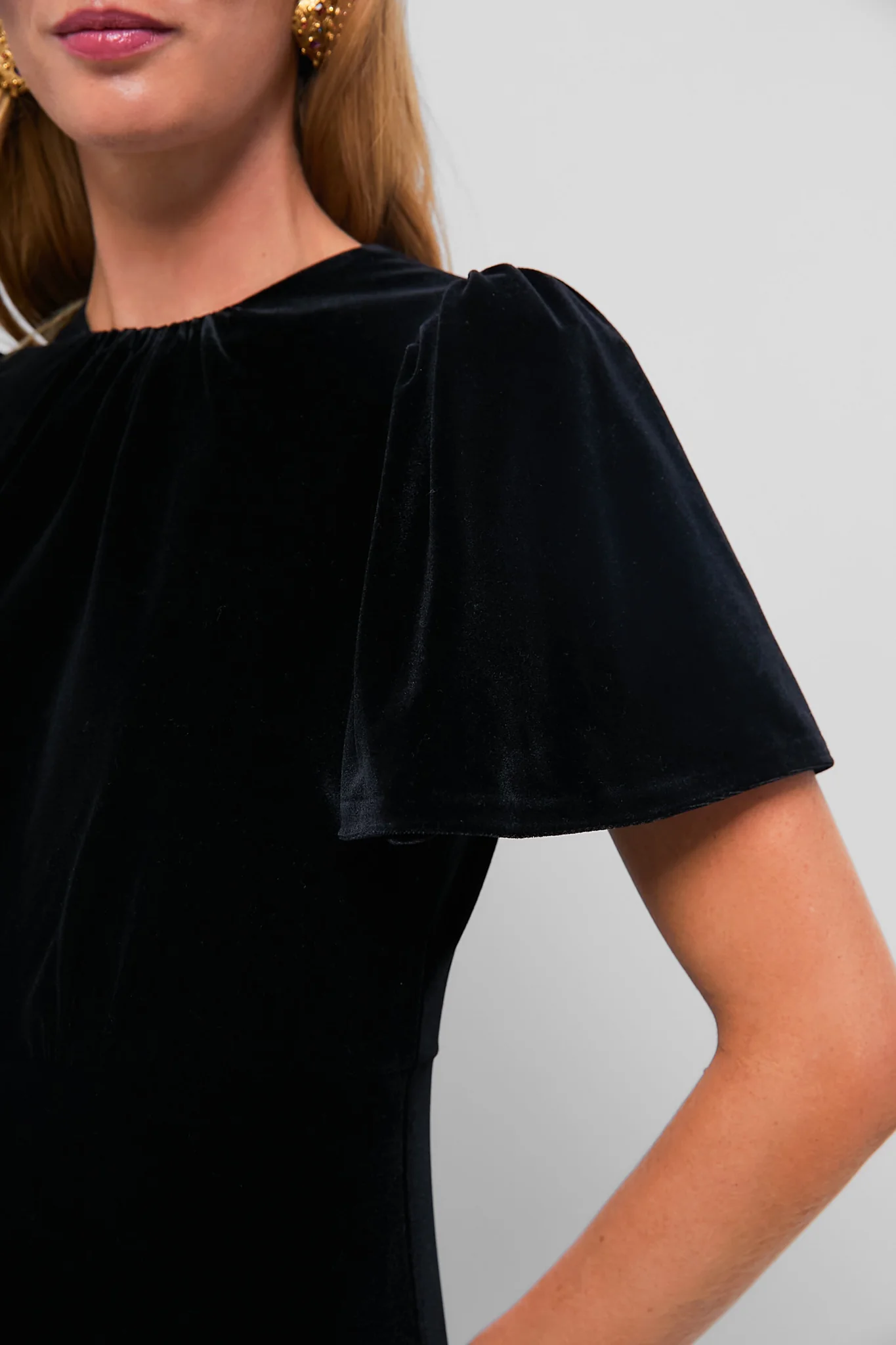 Black Velvet Elodie Dress - Image 5