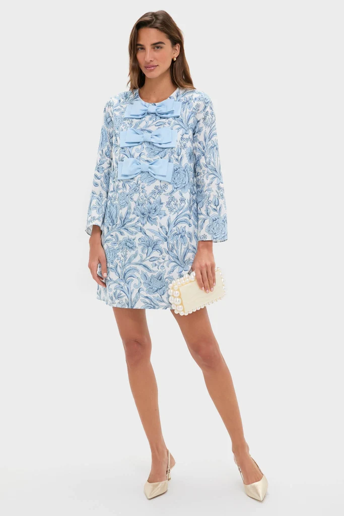 Blue Chintz Clarice Bows Dress - Image 2