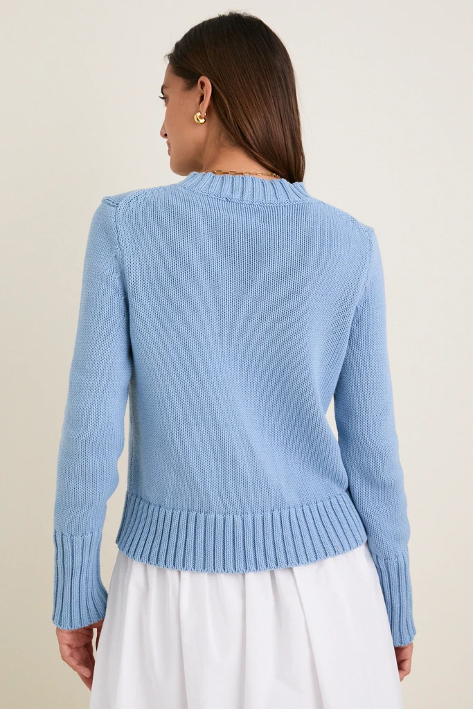 Blue Fog Cotton William Crewneck - Image 5