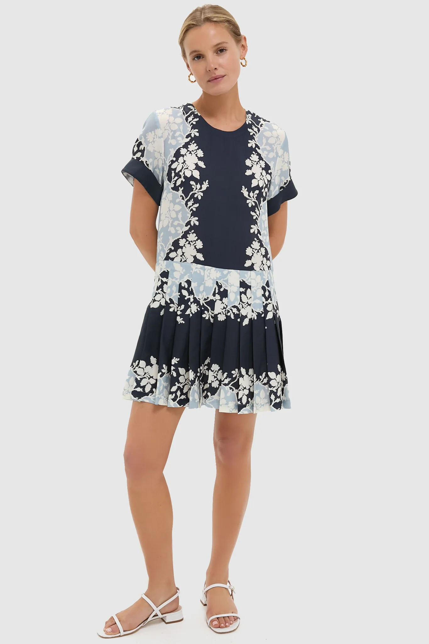Blue Fog Pleated Liza Dress - Image 6