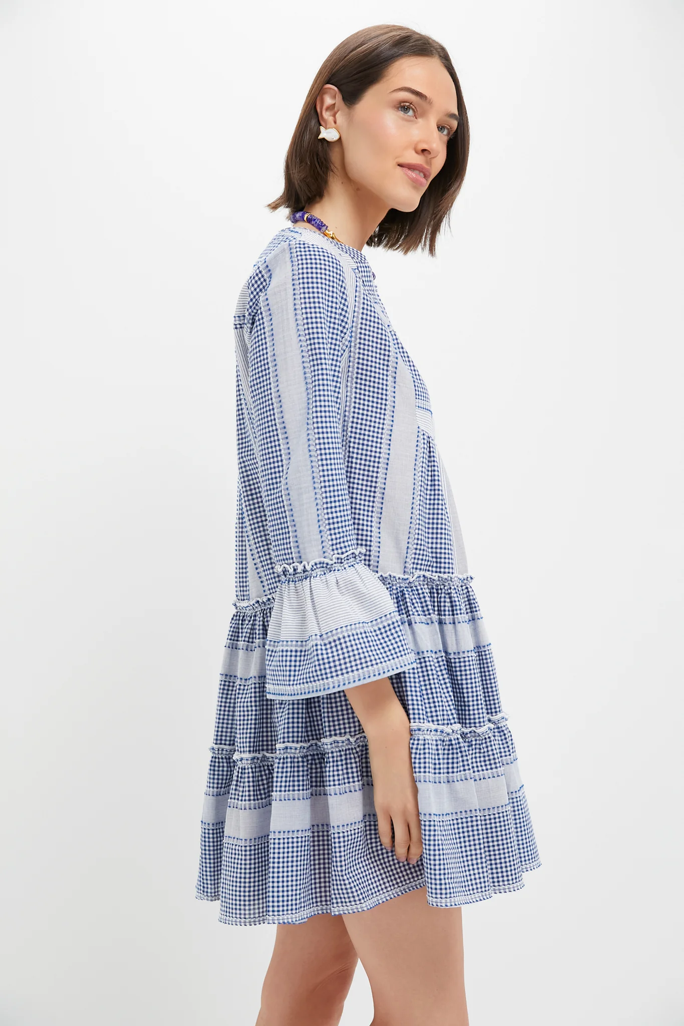 Blue Gingham Lanie Dress - Image 3