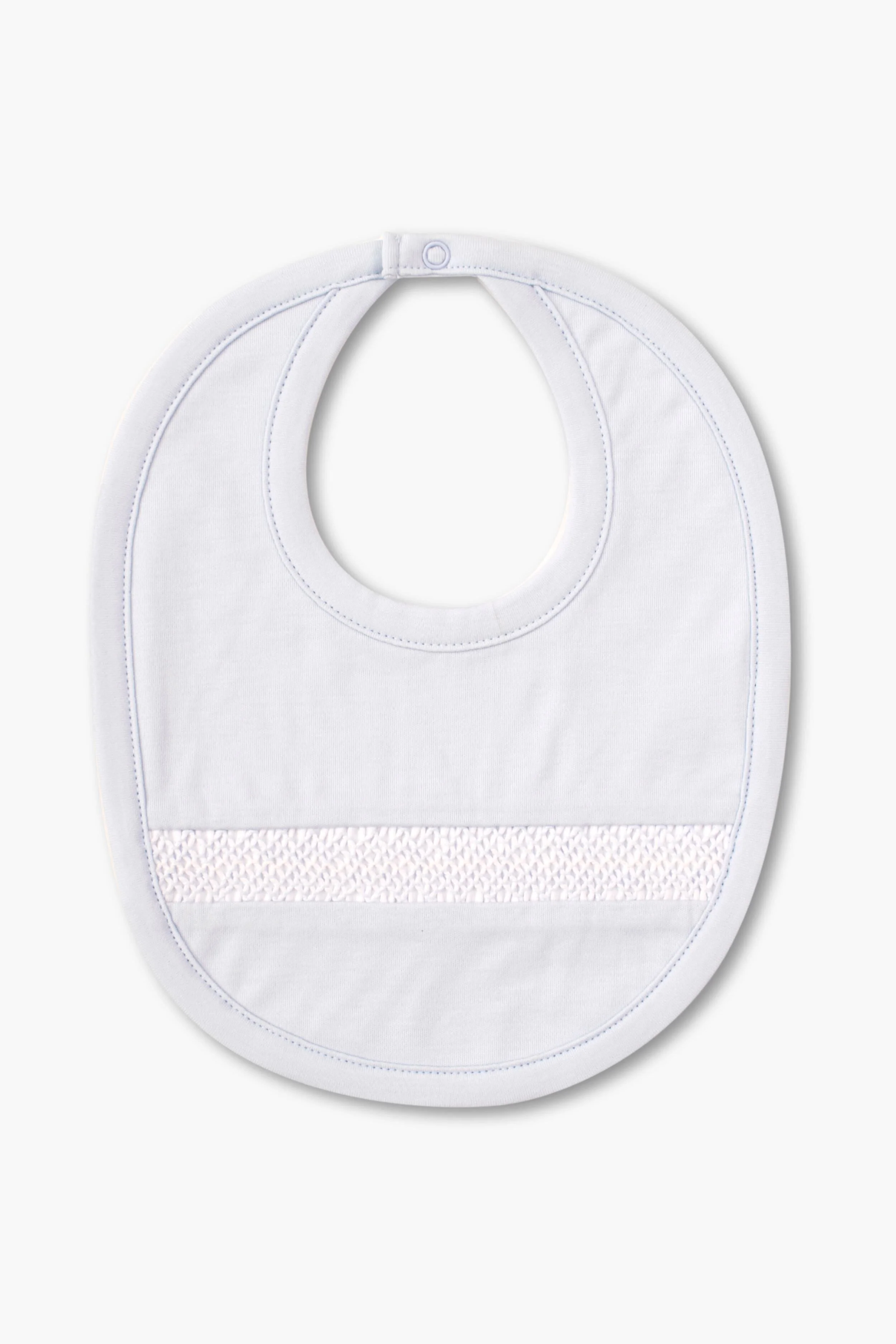 Blue Hand Smocked Bib
