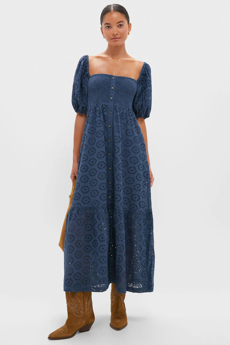 Blue Indigo Eyelet Santiago 4 Maxi Dress - Image 3