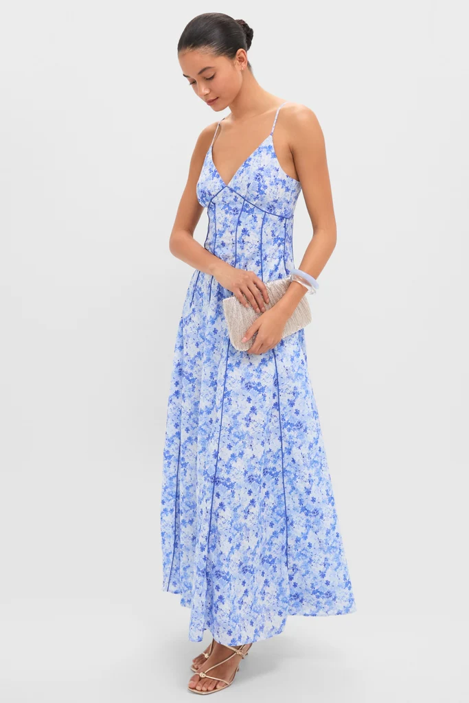 Blue Multi Cami Maxi Dress - Image 3