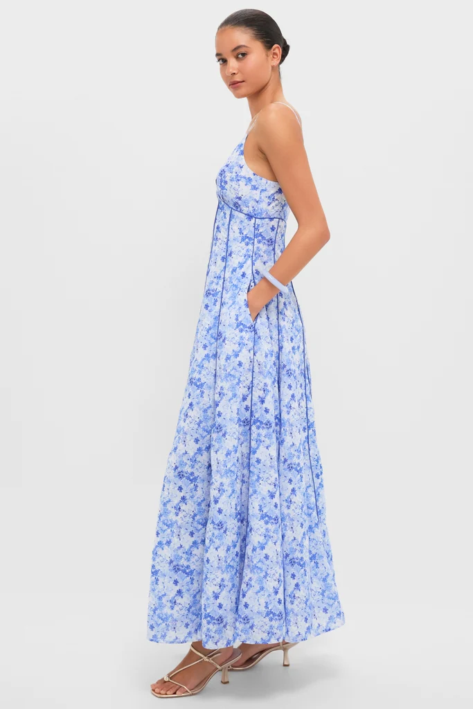 Blue Multi Cami Maxi Dress - Image 4