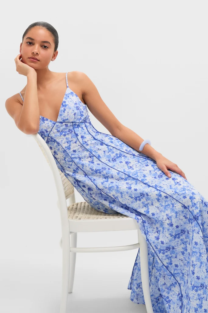 Blue Multi Cami Maxi Dress - Image 6