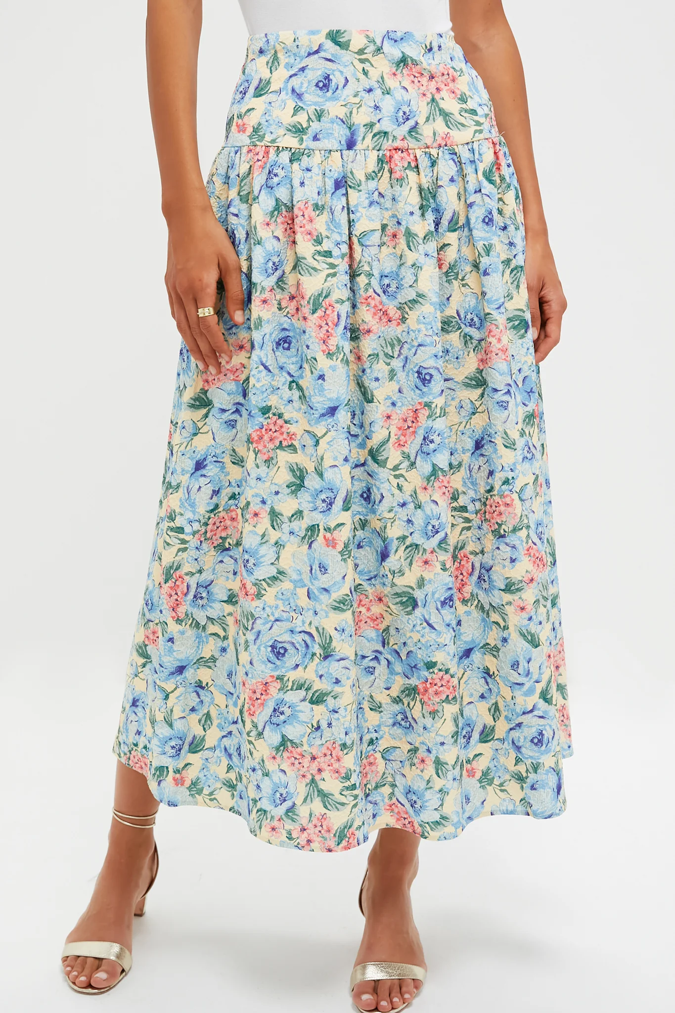 Blue Multi Maxi Skirt