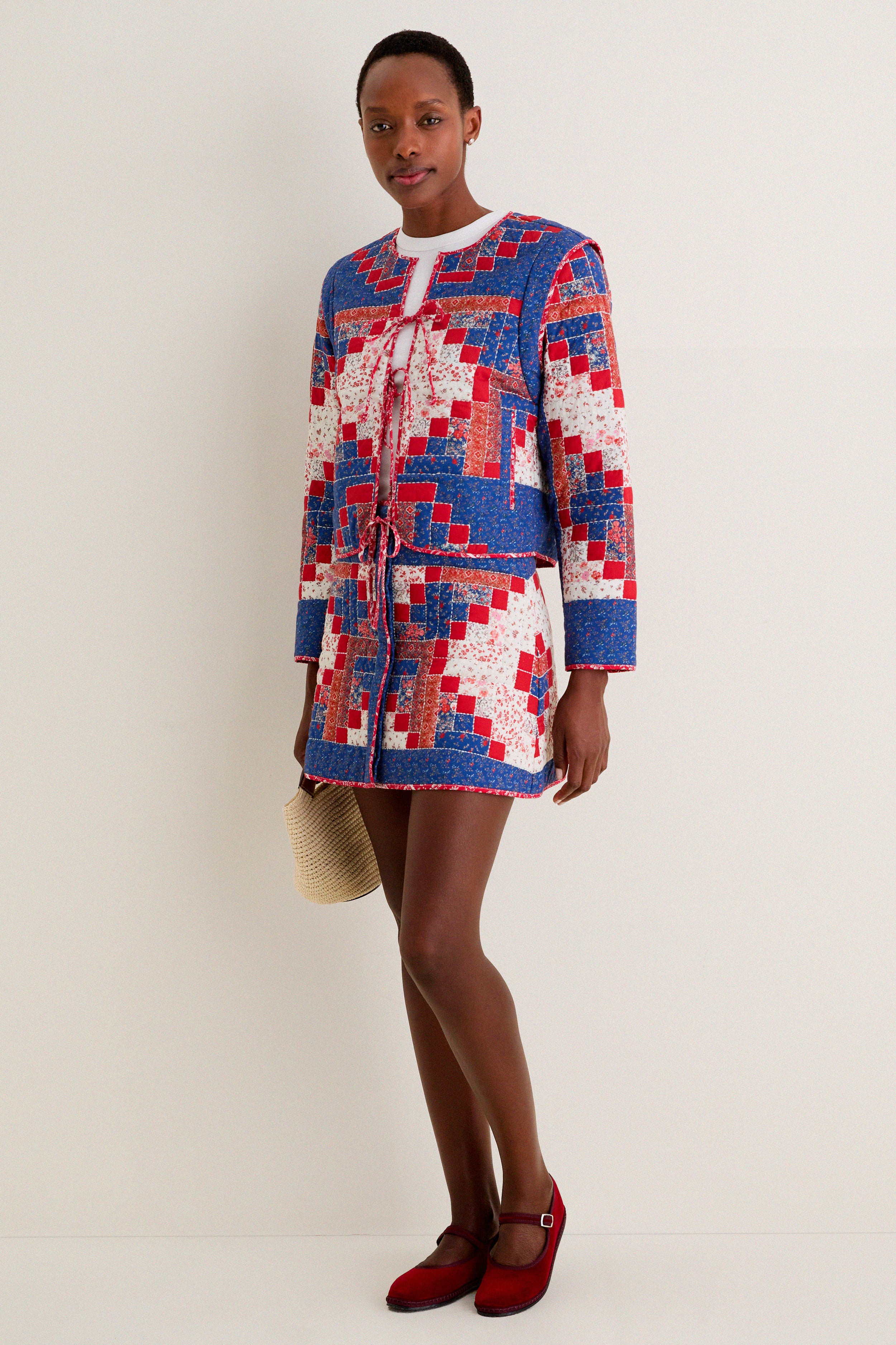 Blue Multi Quilted Shorditch Jacket - Image 2