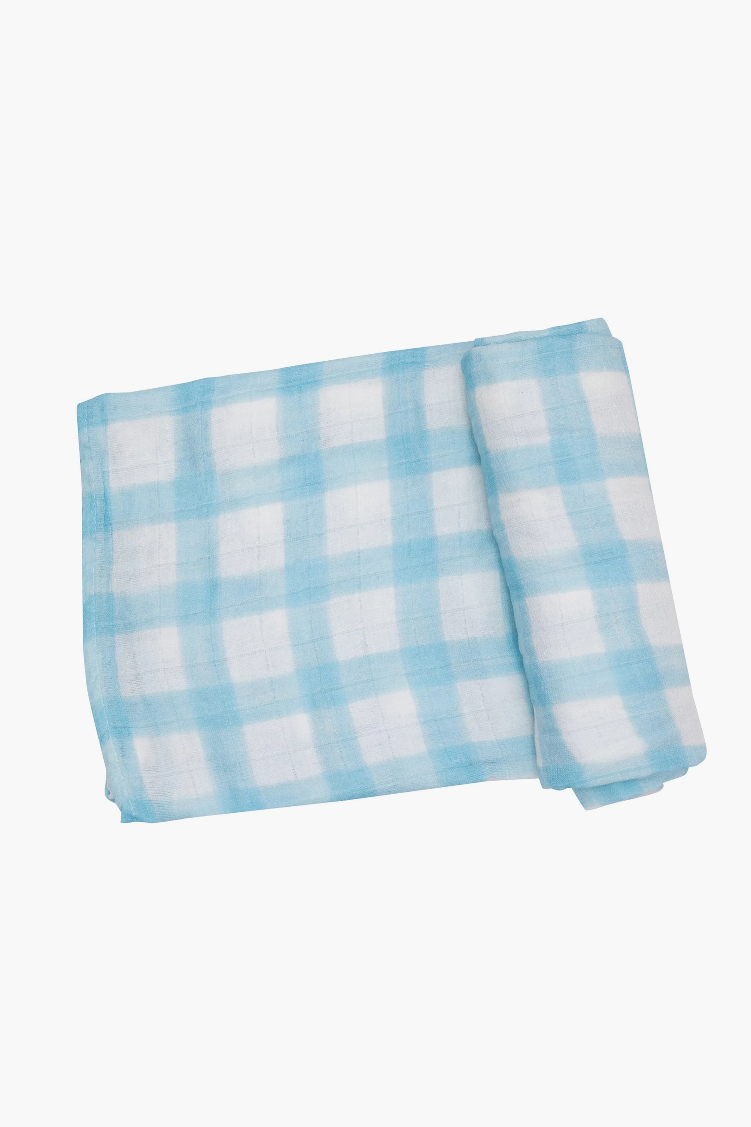 Blue Painted Gingham Swaddle - Image 2