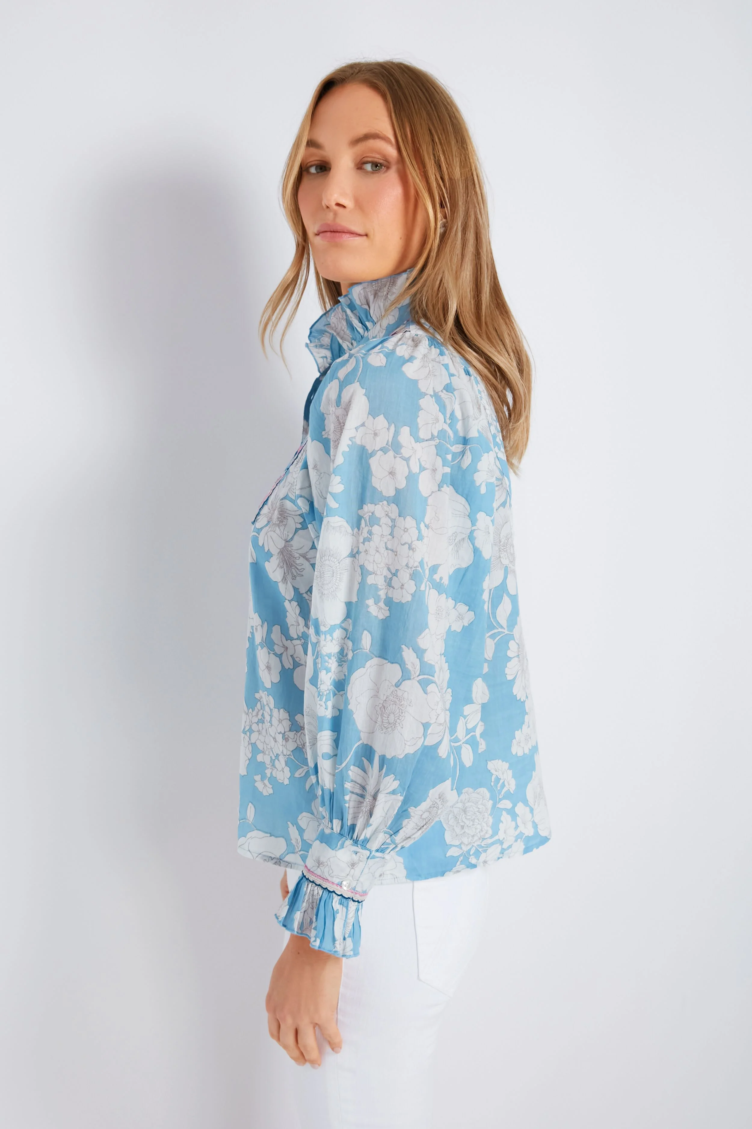 Blue Peony Blouse - Image 3
